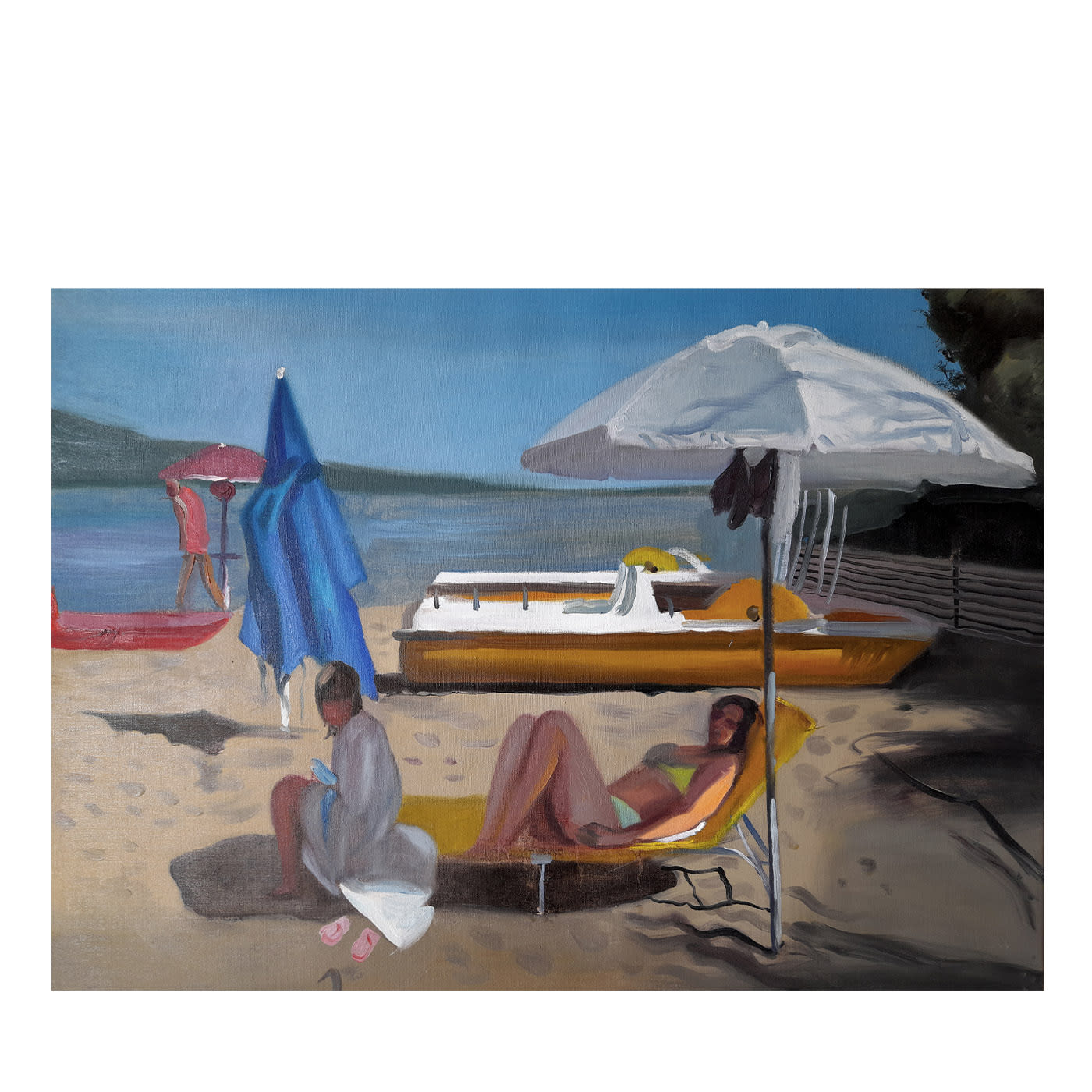 Ombrellone Olio su tela Pittura