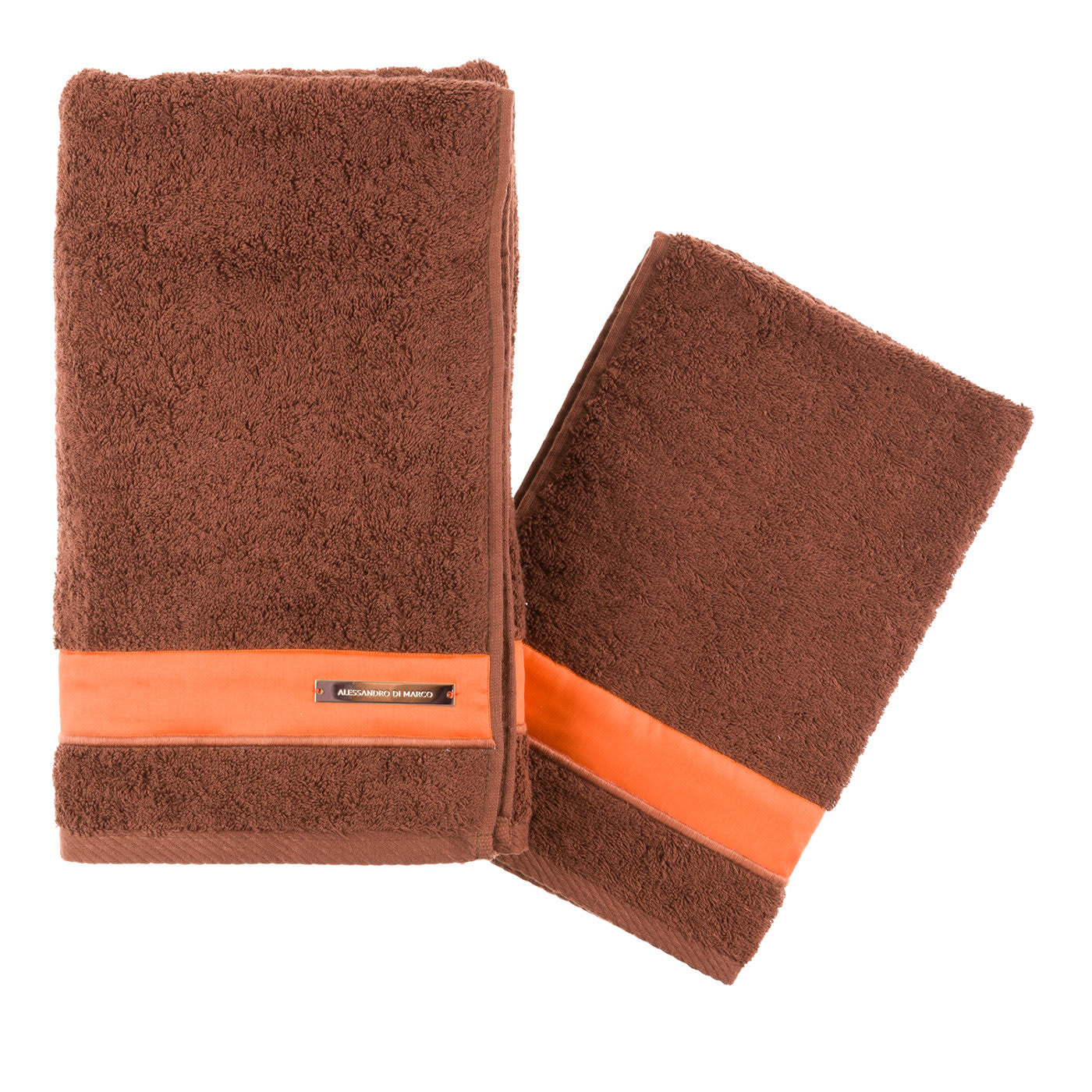 Set di asciugamani da bagno - Marrone e arancione
