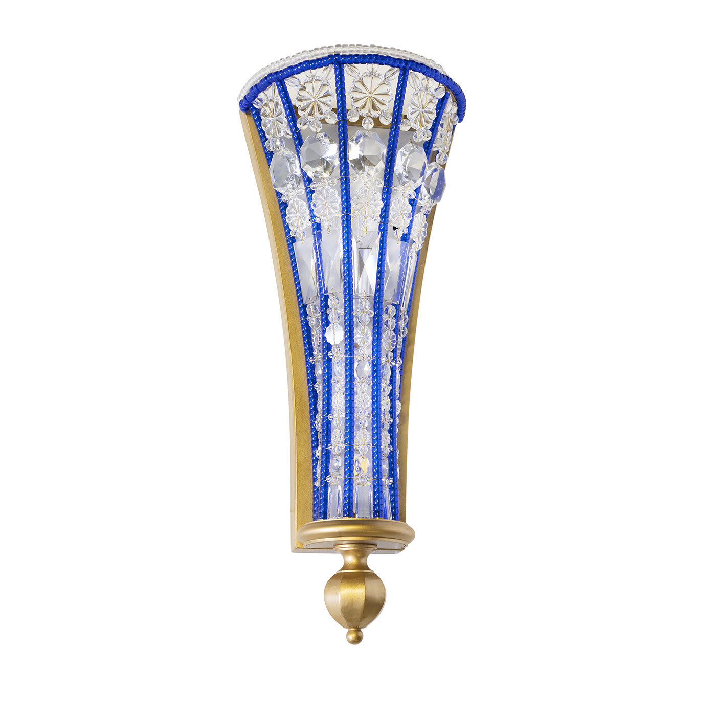 Lampada da parete in ferro placcato oro