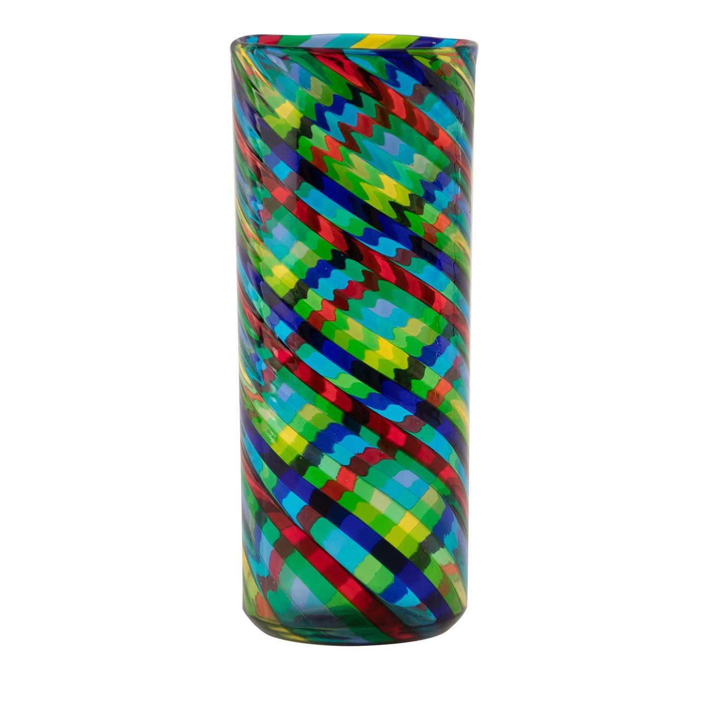 Vaso in filigrana multicolore di Angelo Ballarin