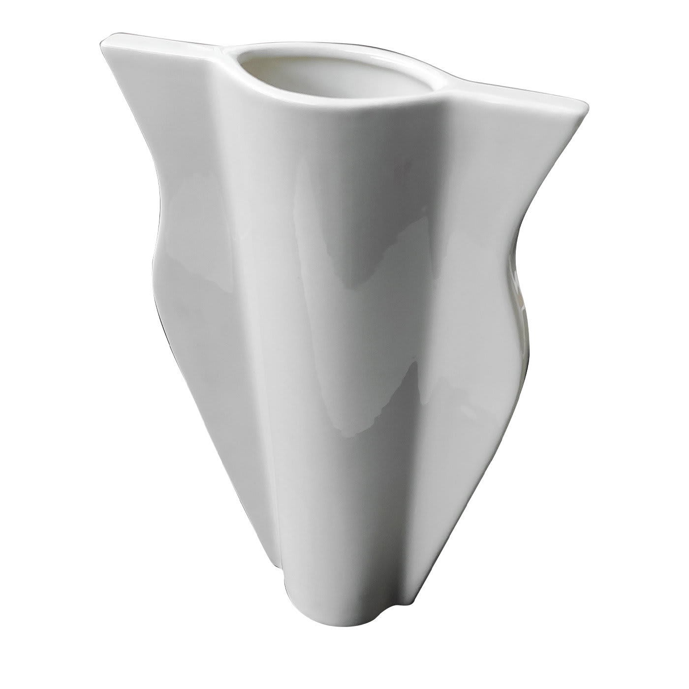 Schiacciato 1 Vaso bianco