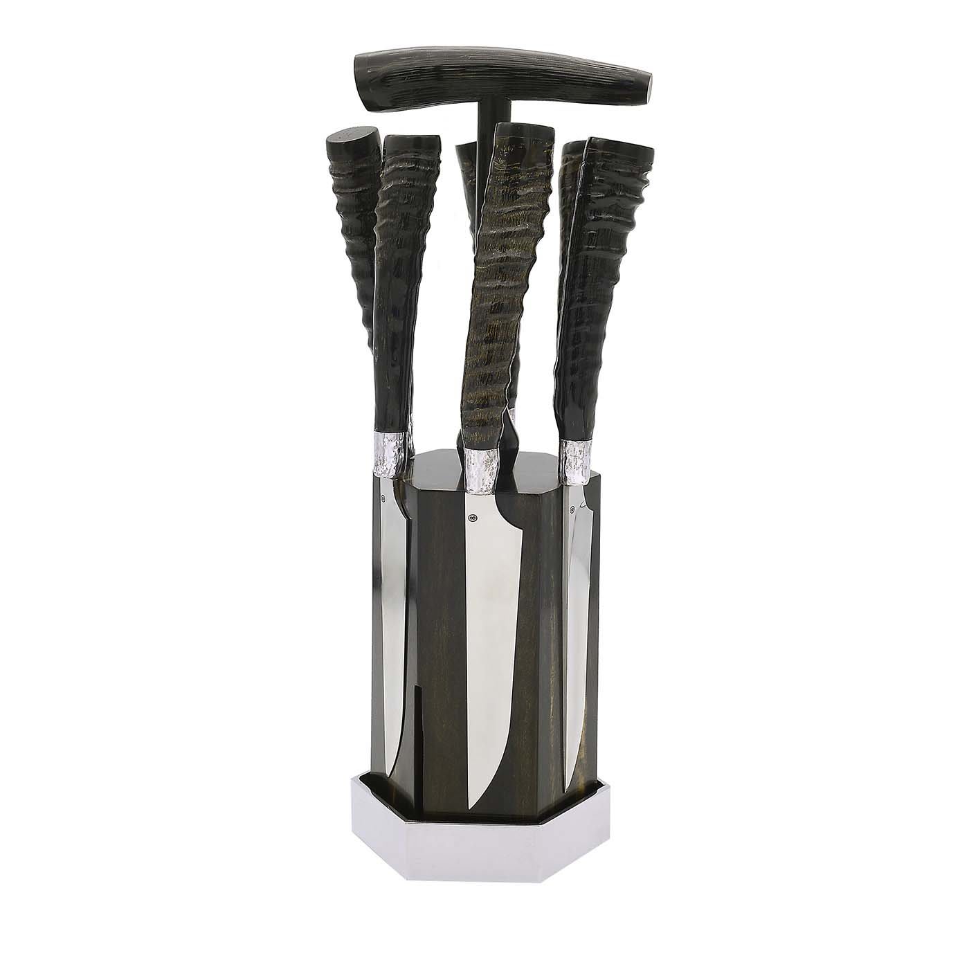 Ceppo di coltelli in ebano