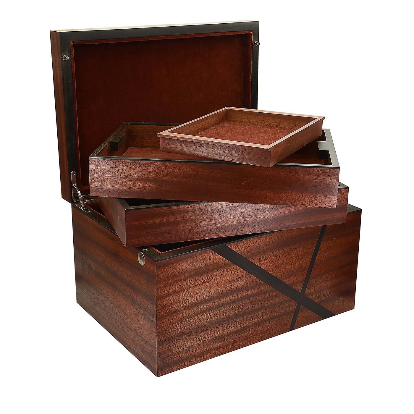 Scatola in mogano ed ebano