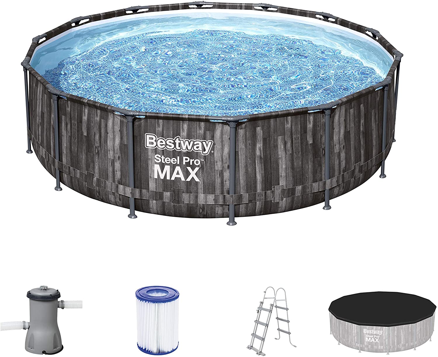 BESTWAY PISCINA FUORI TERRA STEEL PRO MAX TONDA Ø 427 X 107 CM