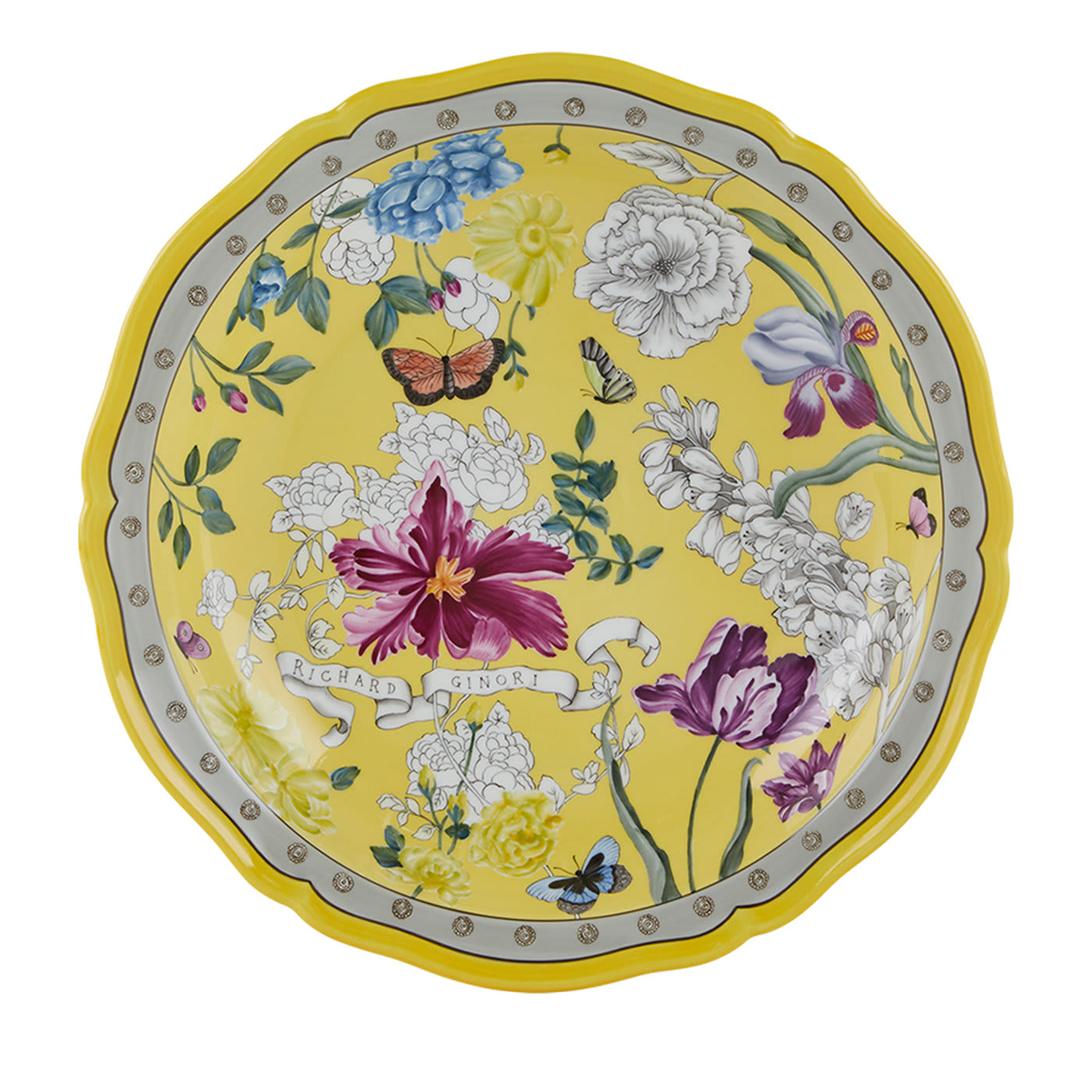 Centrotavola giallo del giardino dell'iris