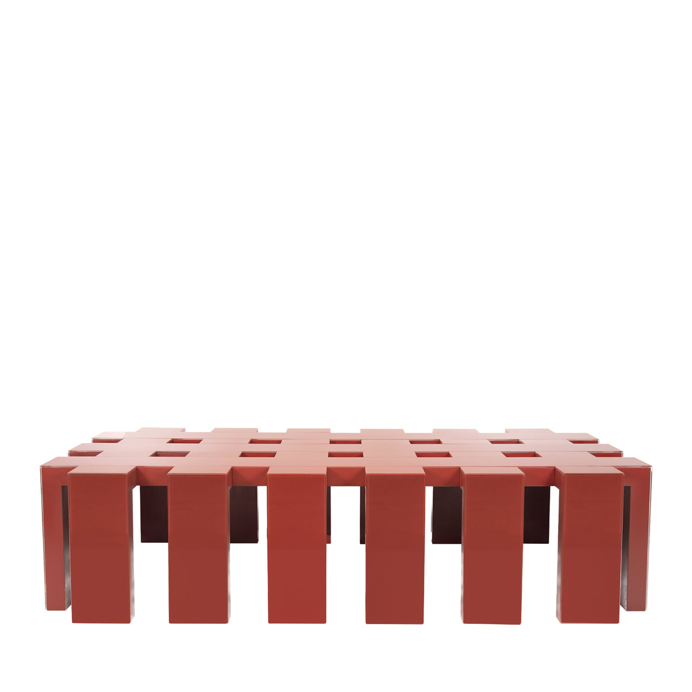 Tavolino in vetro Terry Red di Giannella Ventura