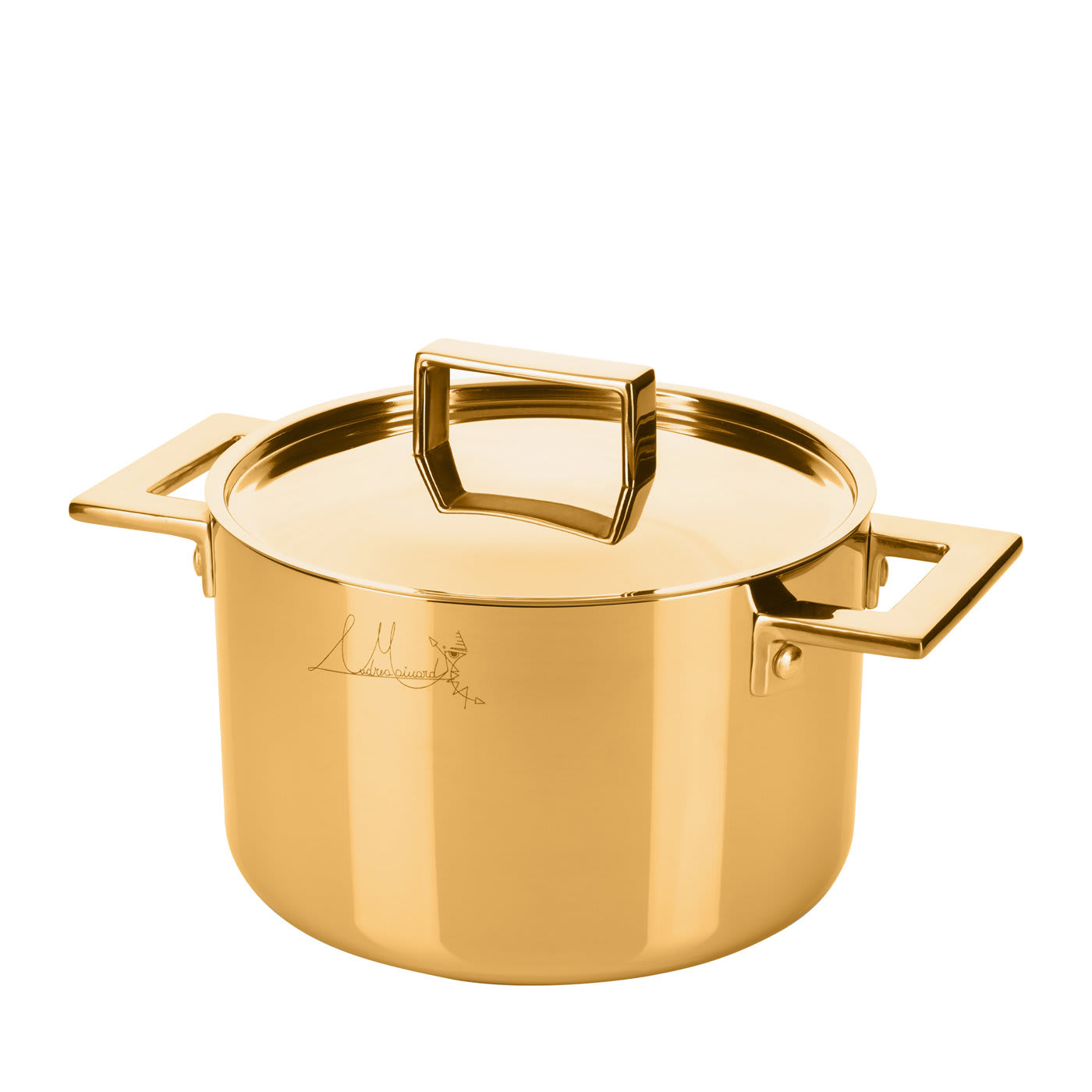 Vaso Attiva Gold 24 cm con coperchio