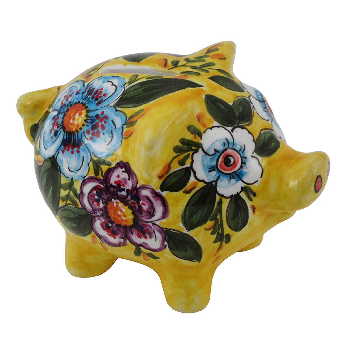 Piccolo salvadanaio giallo