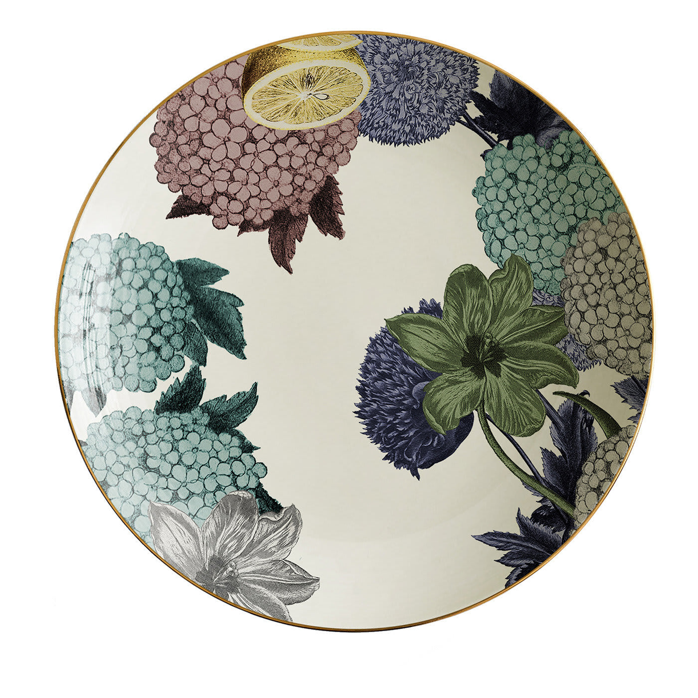 Piatto da portata in porcellana del Cairo con fiori #1