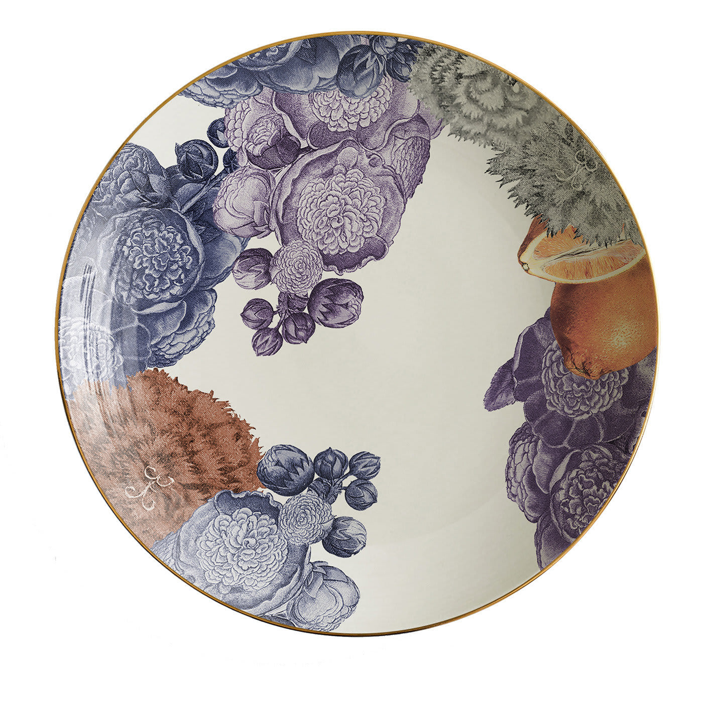 Piatto da portata in porcellana del Cairo con fiori #3
