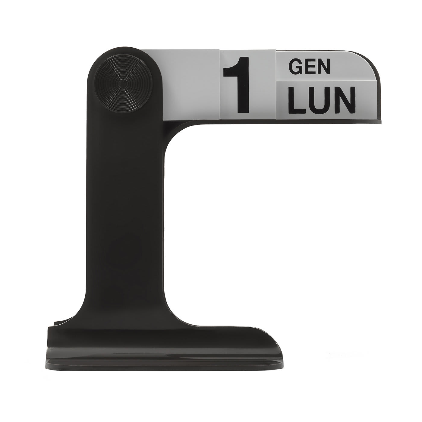 Calendario nero Timor di Enzo Mari