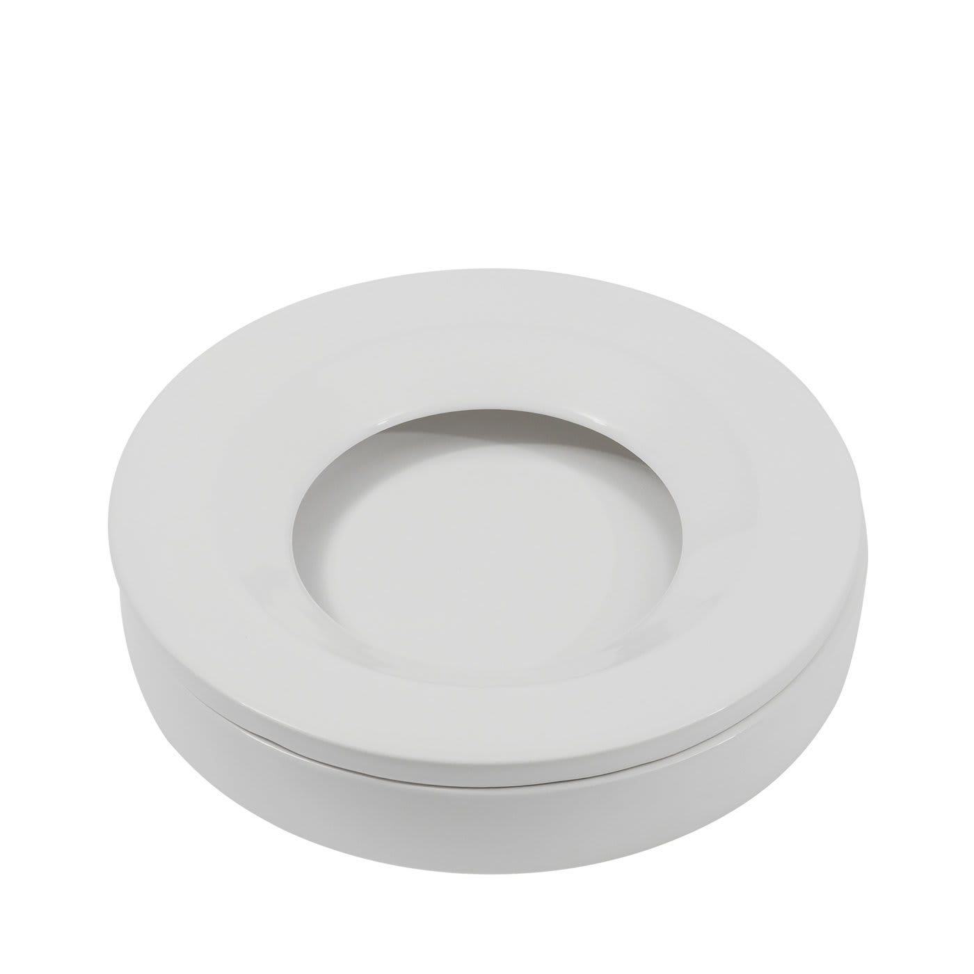 Barbados Grande posacenere bianco di Angelo Mangiarotti