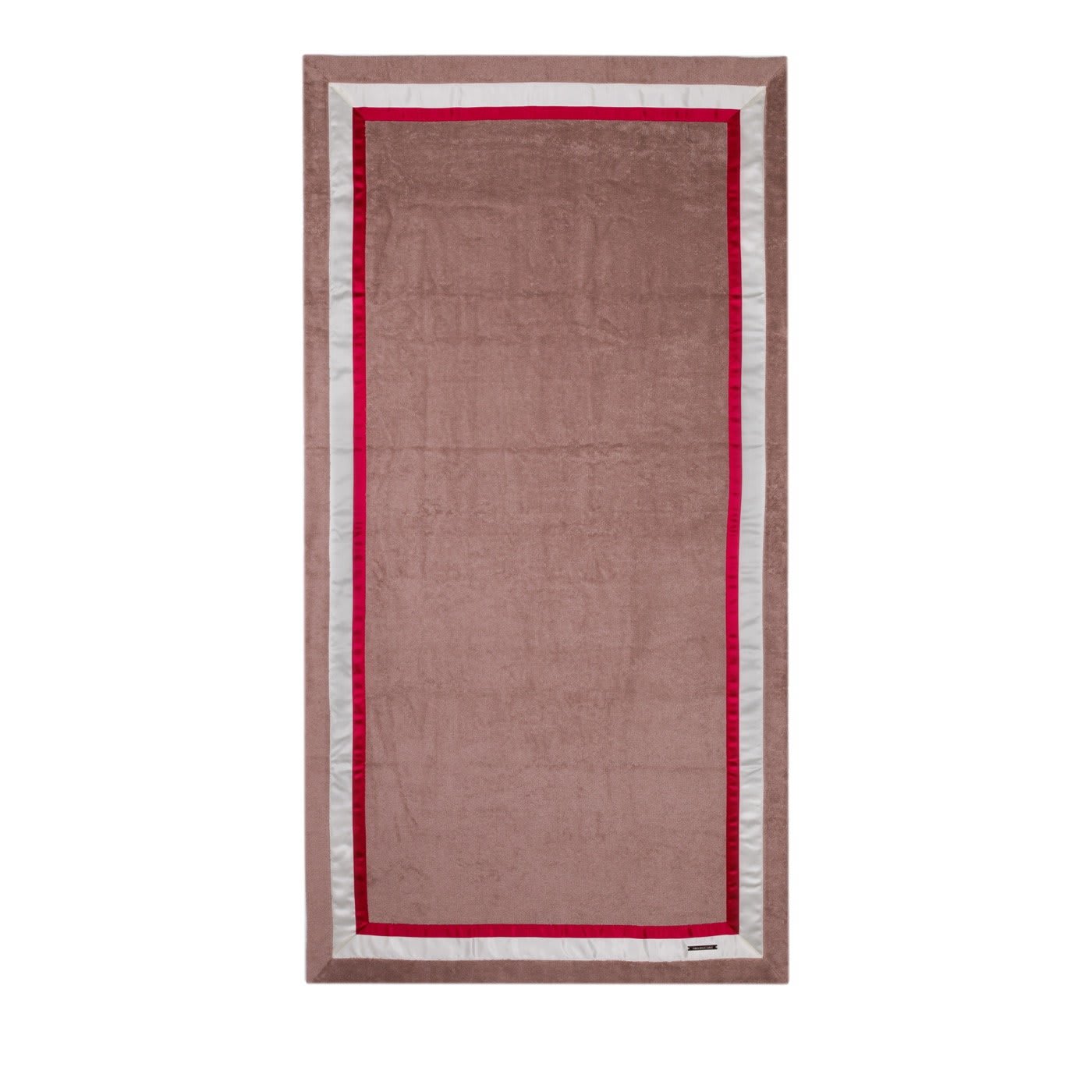 Asciugamano da spiaggia grigio tortora e rosso