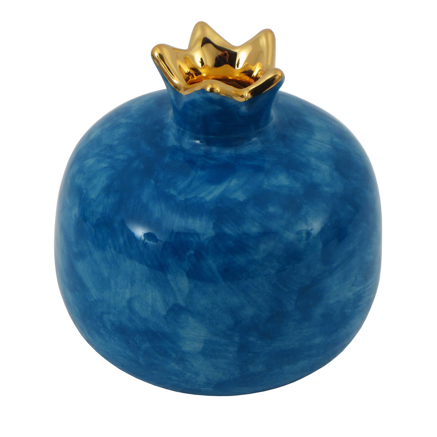 Piccolo melograno in ceramica cerulea