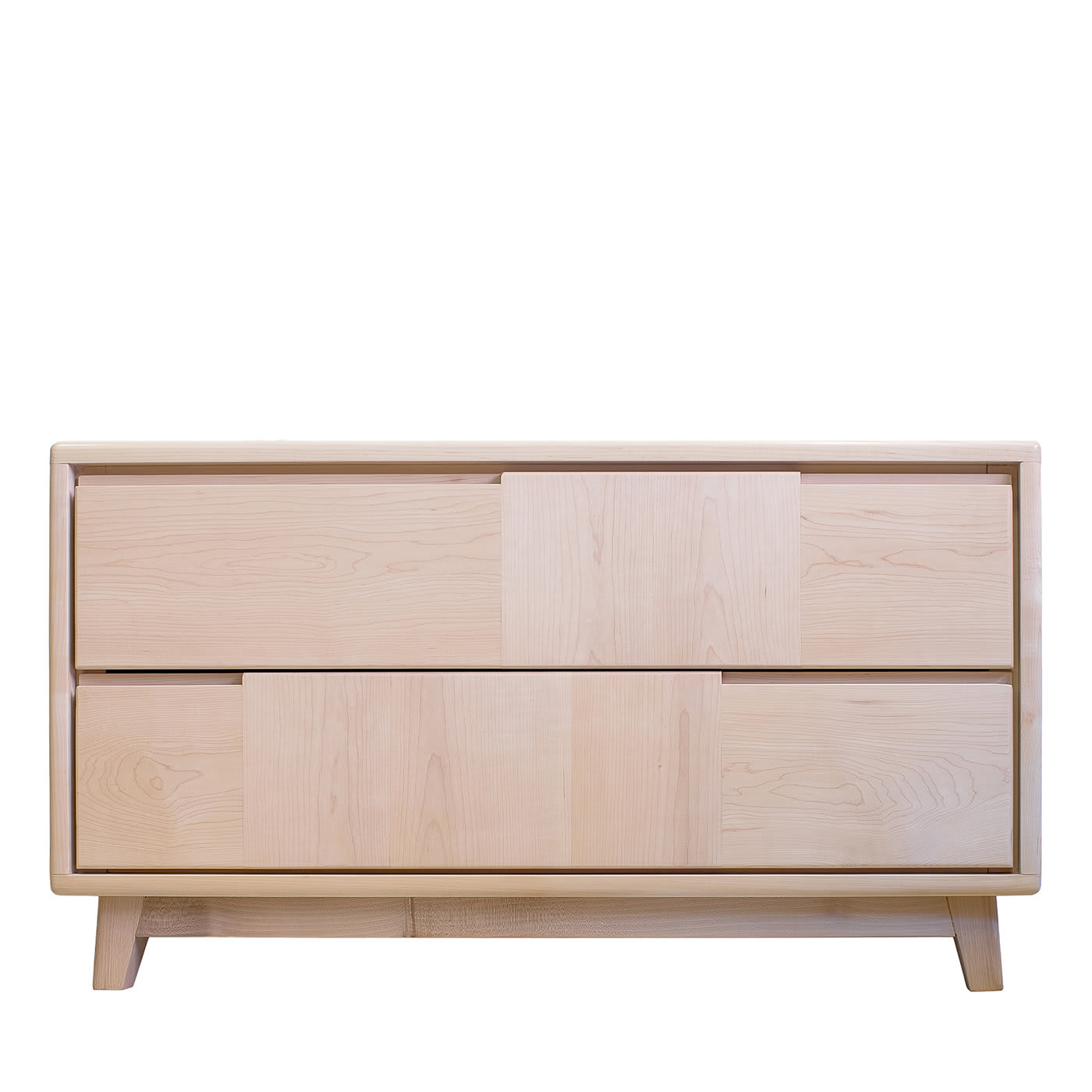 Comò a 2 cassetti in acero in stile scandinavo