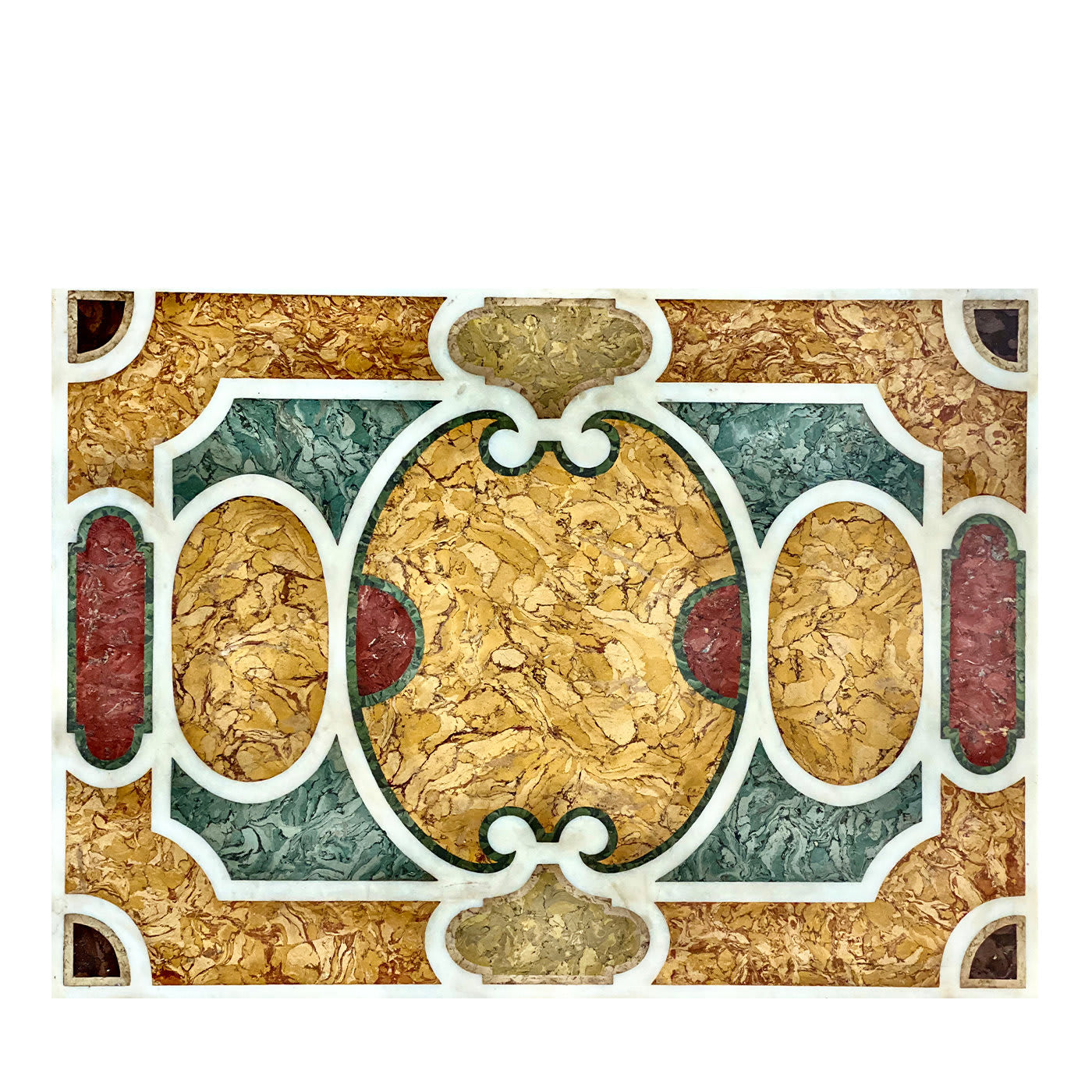 Tavolo intarsiato in marmo Antica Roma