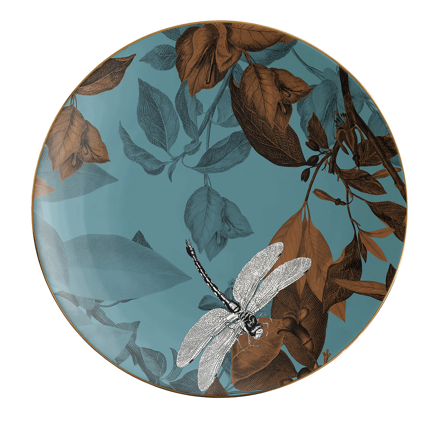 Set di 2 piatti di porcellana per il pane del Drago Nero #1