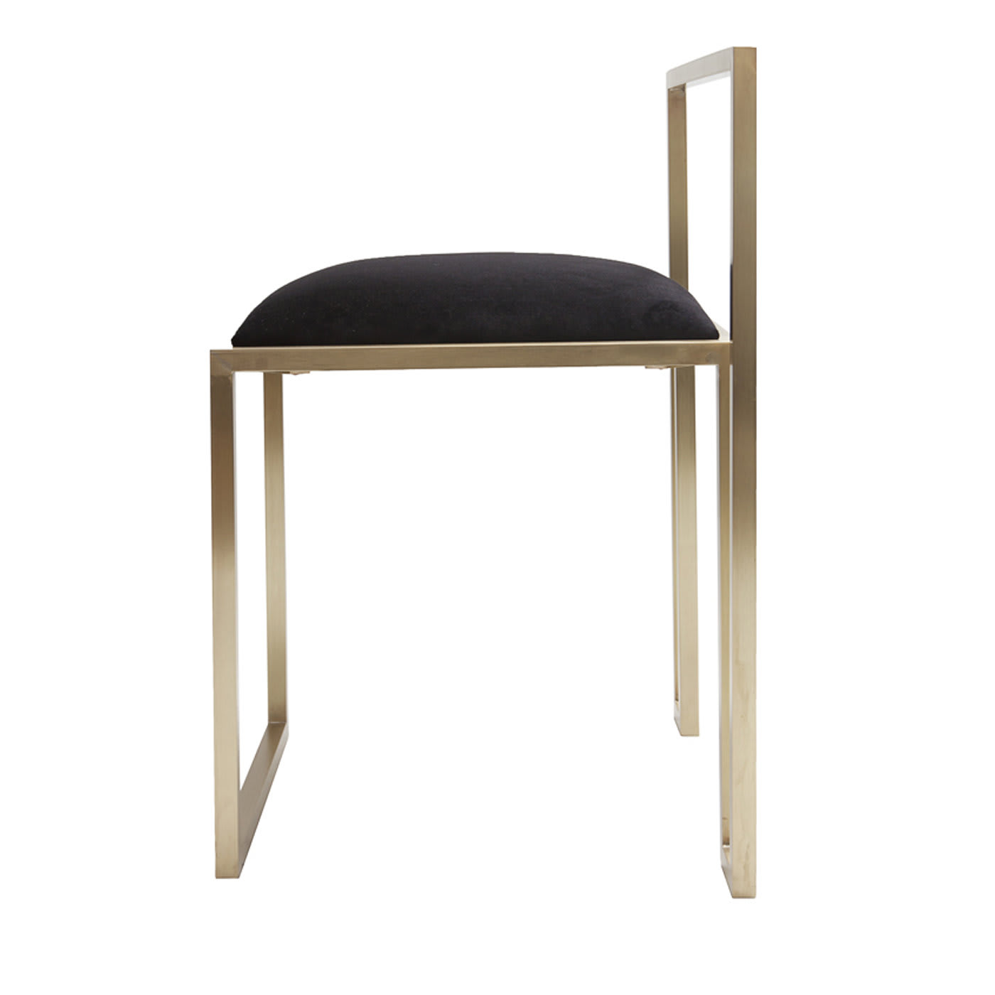 Sedia a clip in ottone nero