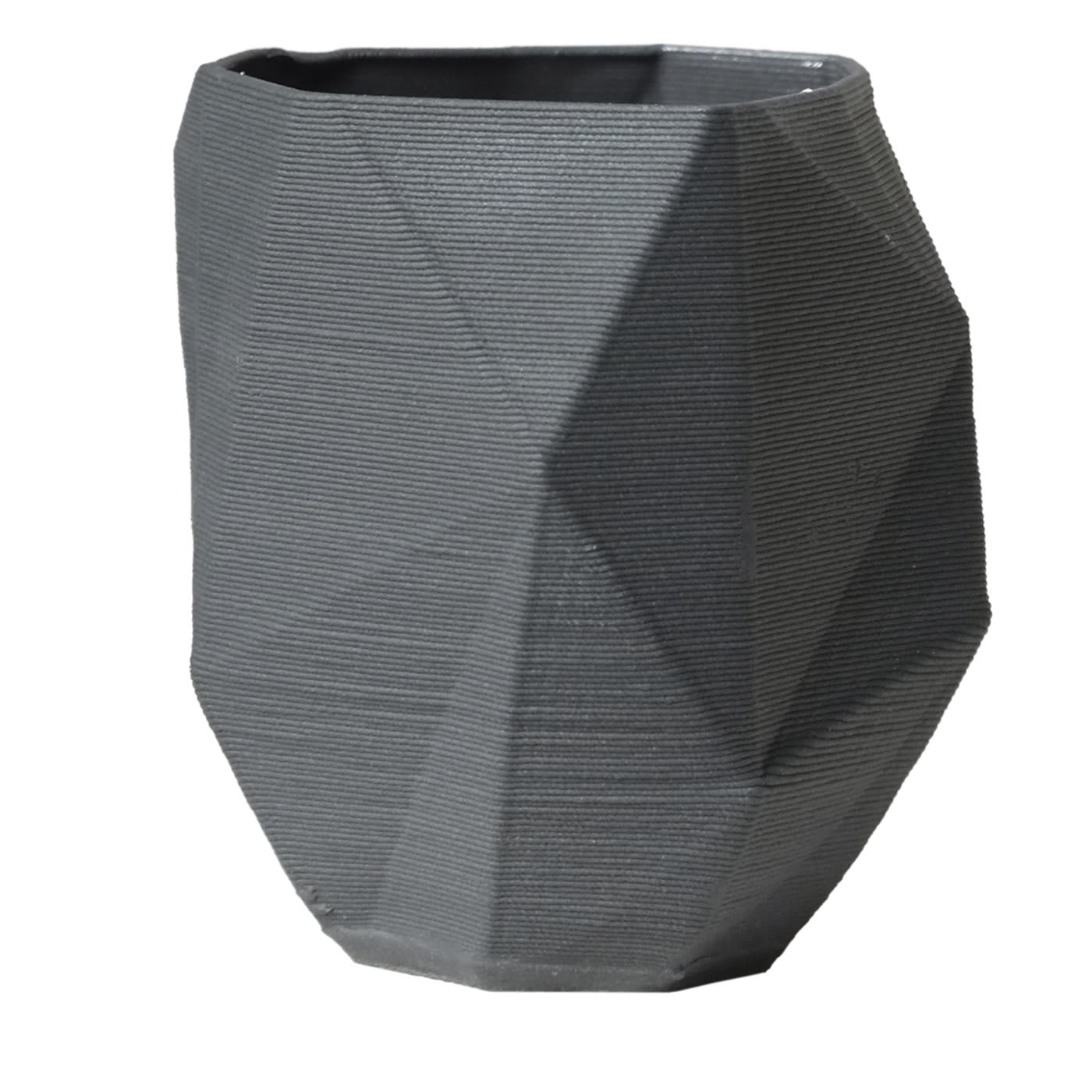 Set di 4 tazze da sake grigie sfaccettate