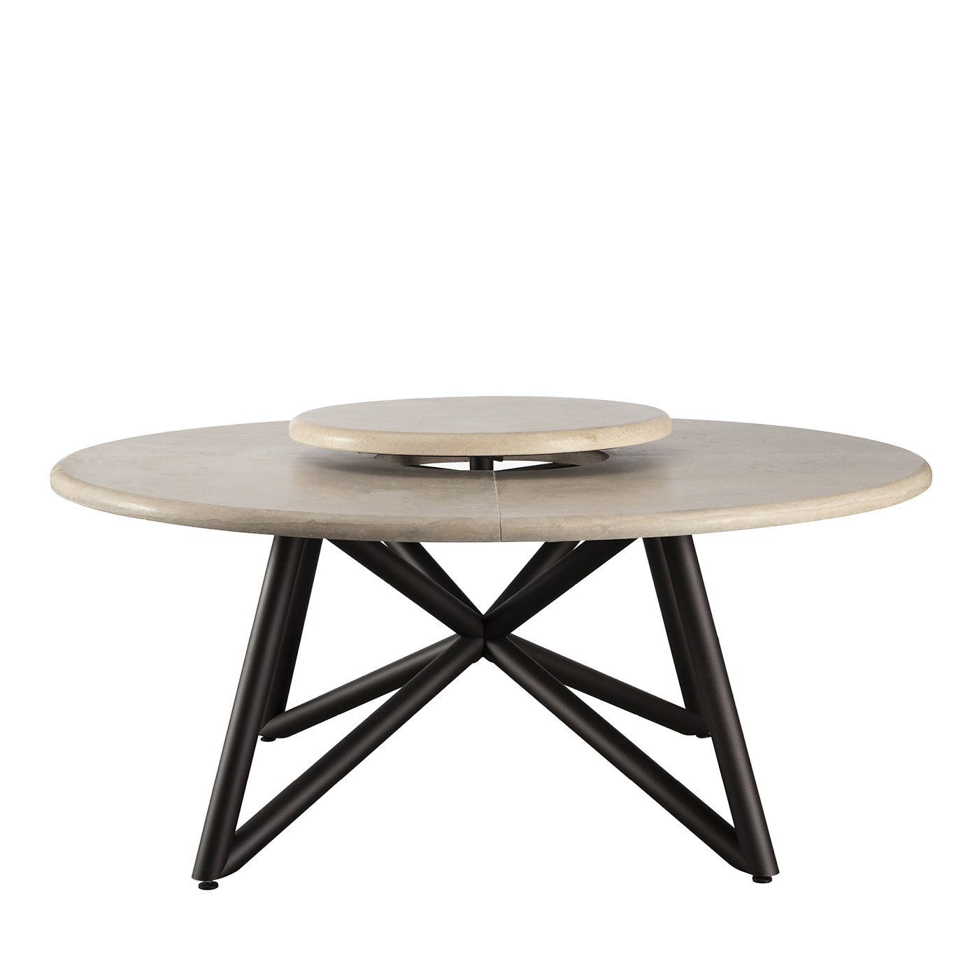 Tavolo da pranzo esterno in pietra travertino beige Hermu 180