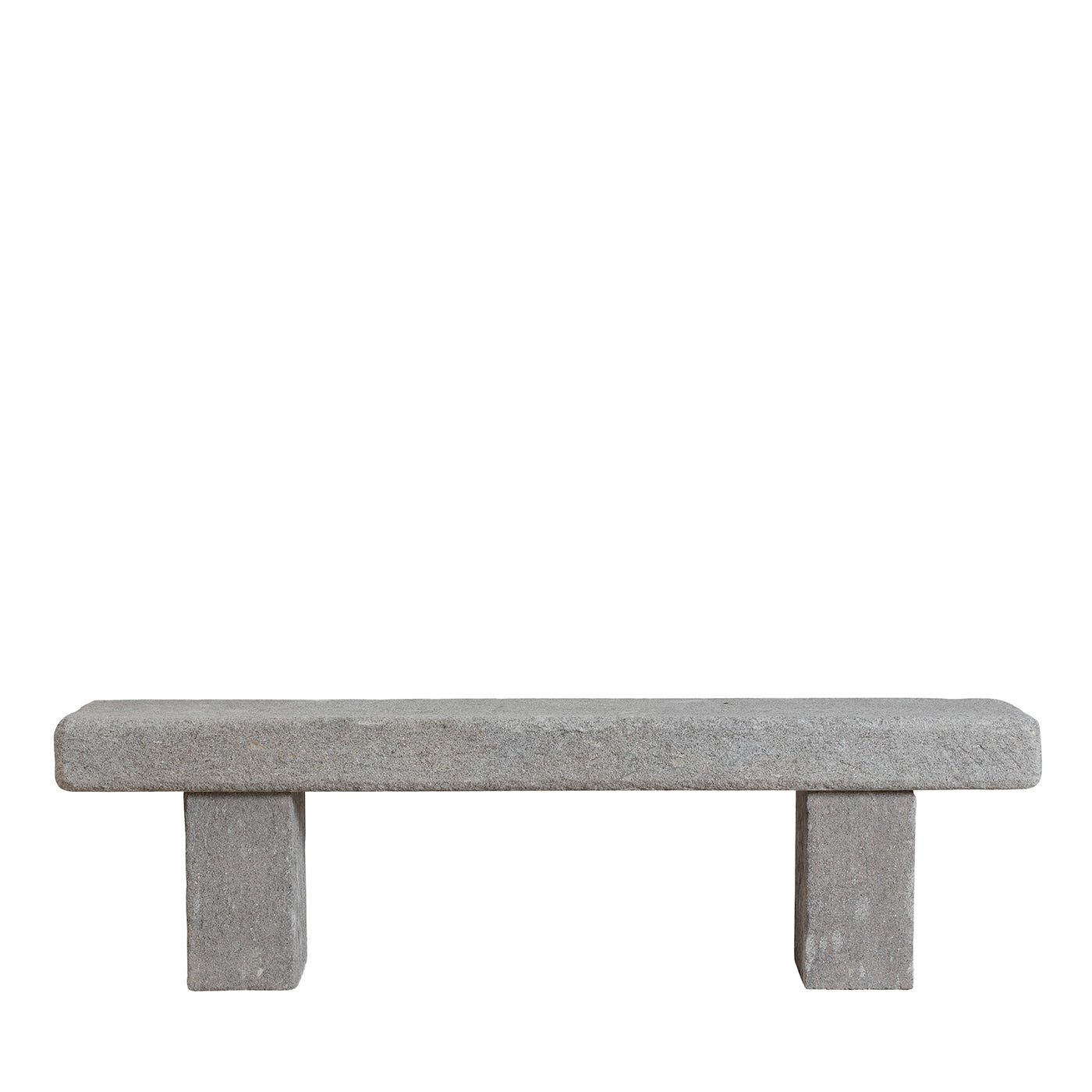Panchina da esterno in pietra Peperino grigia Vicum