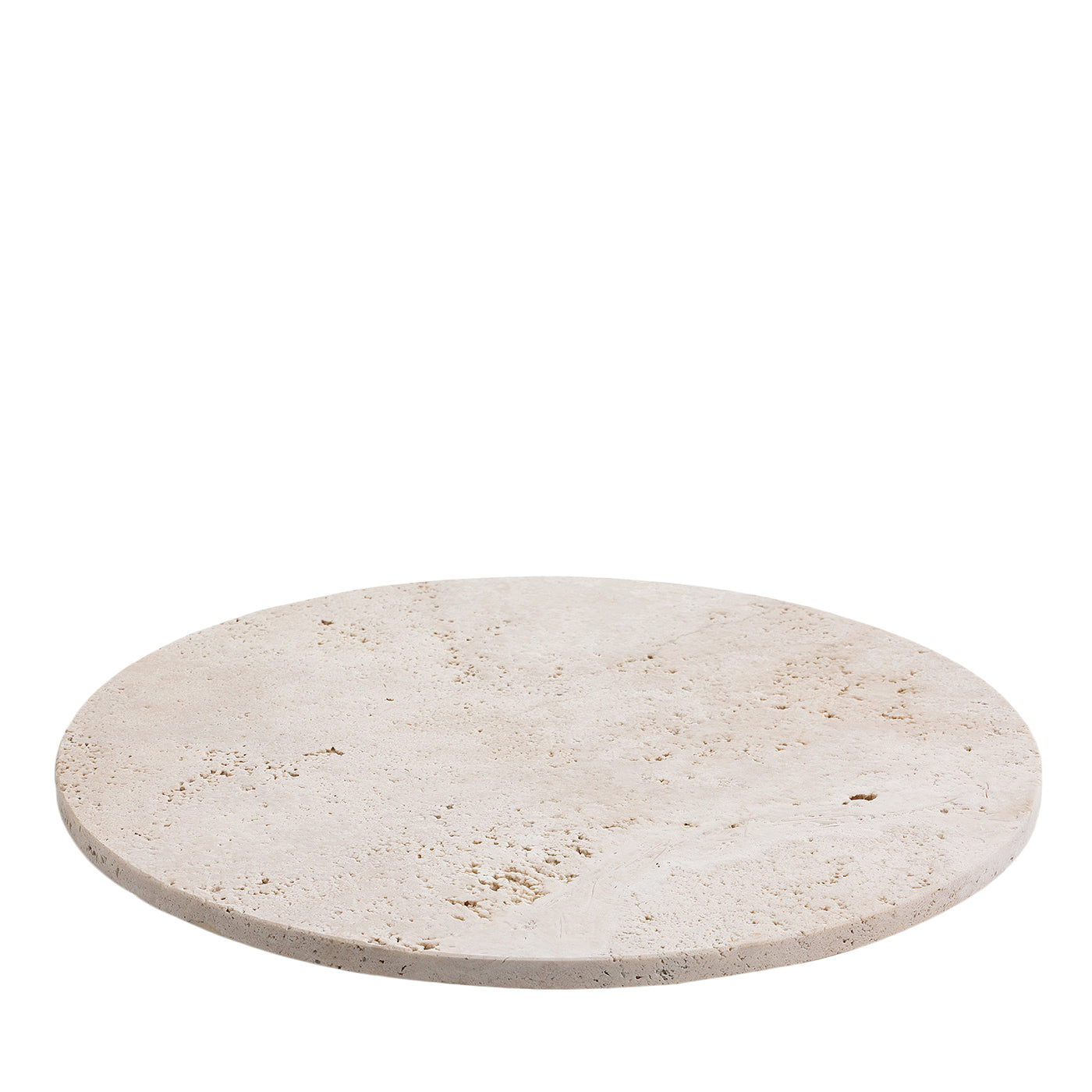 Vassoio rotondo in travertino beige Noster