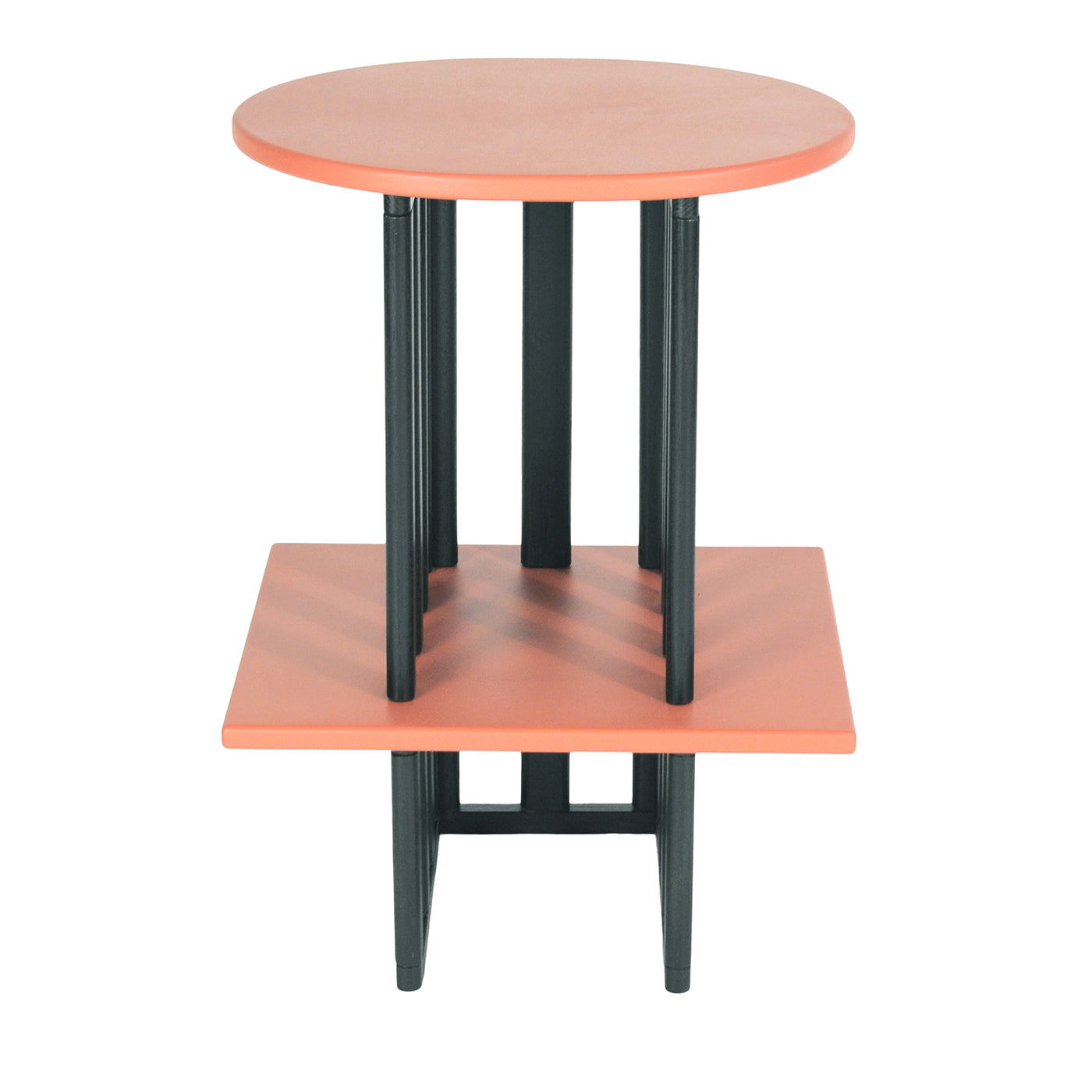 Tavolino Lido in legno rosa e nero