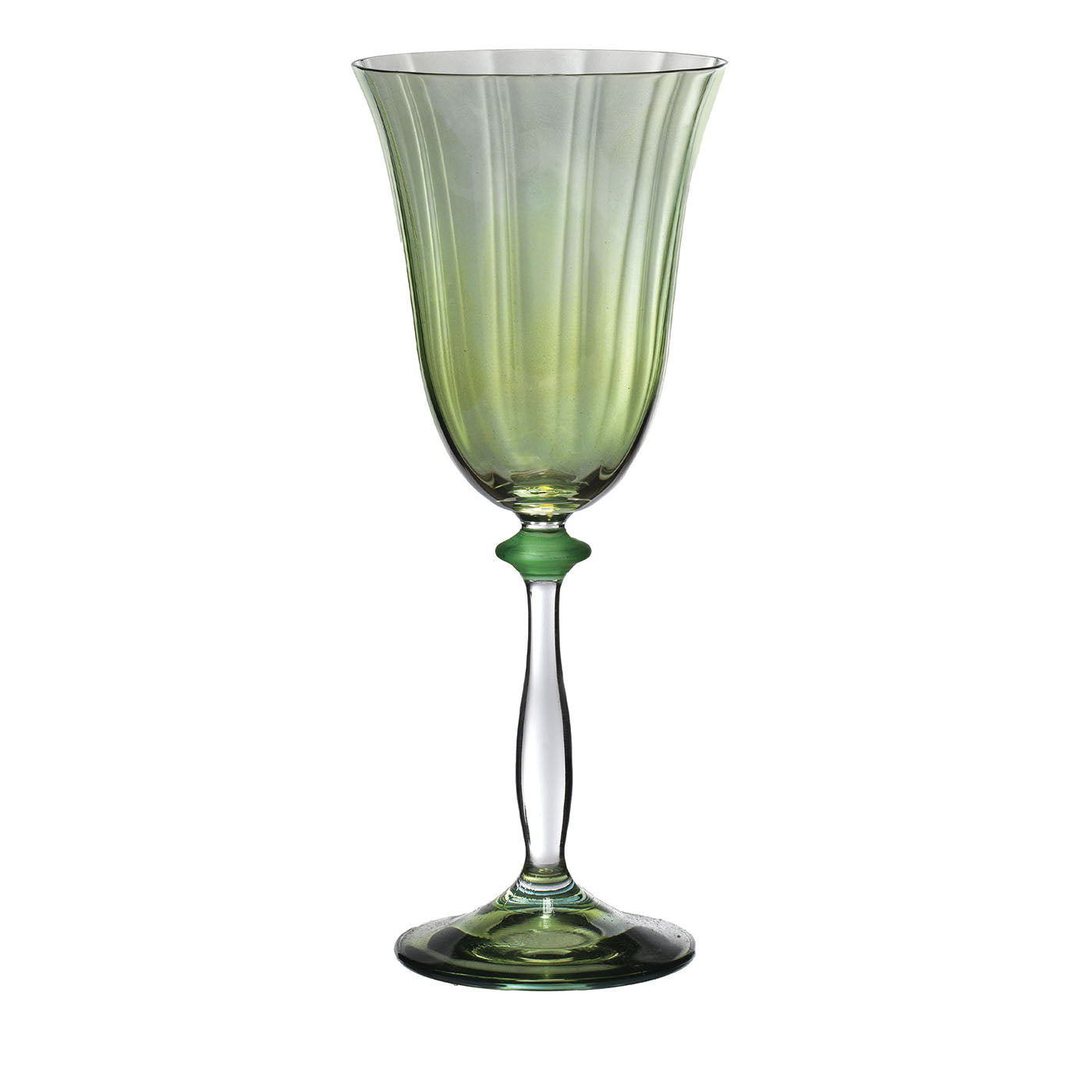 Set di 6 calici da vino in vetro soffiato verde Primula