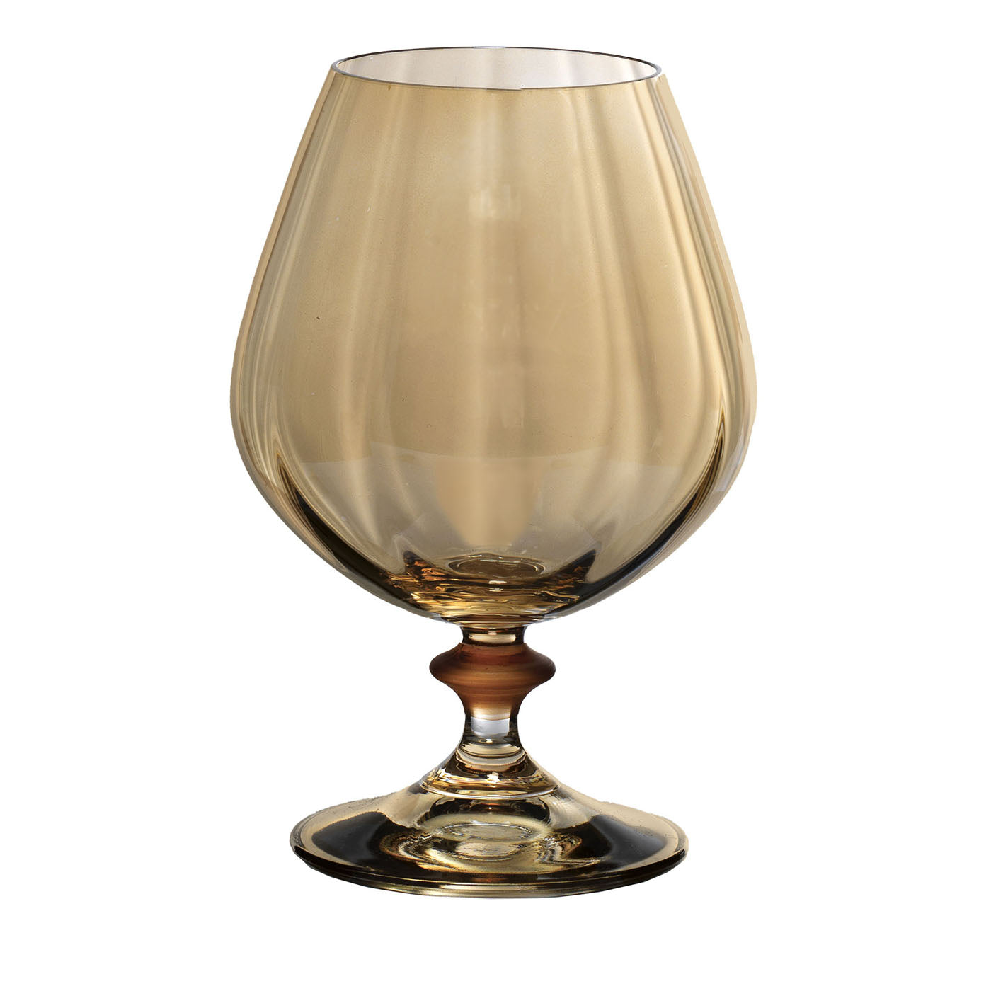 Set di 6 bicchieri da brandy in vetro soffiato Primula Brown Shade