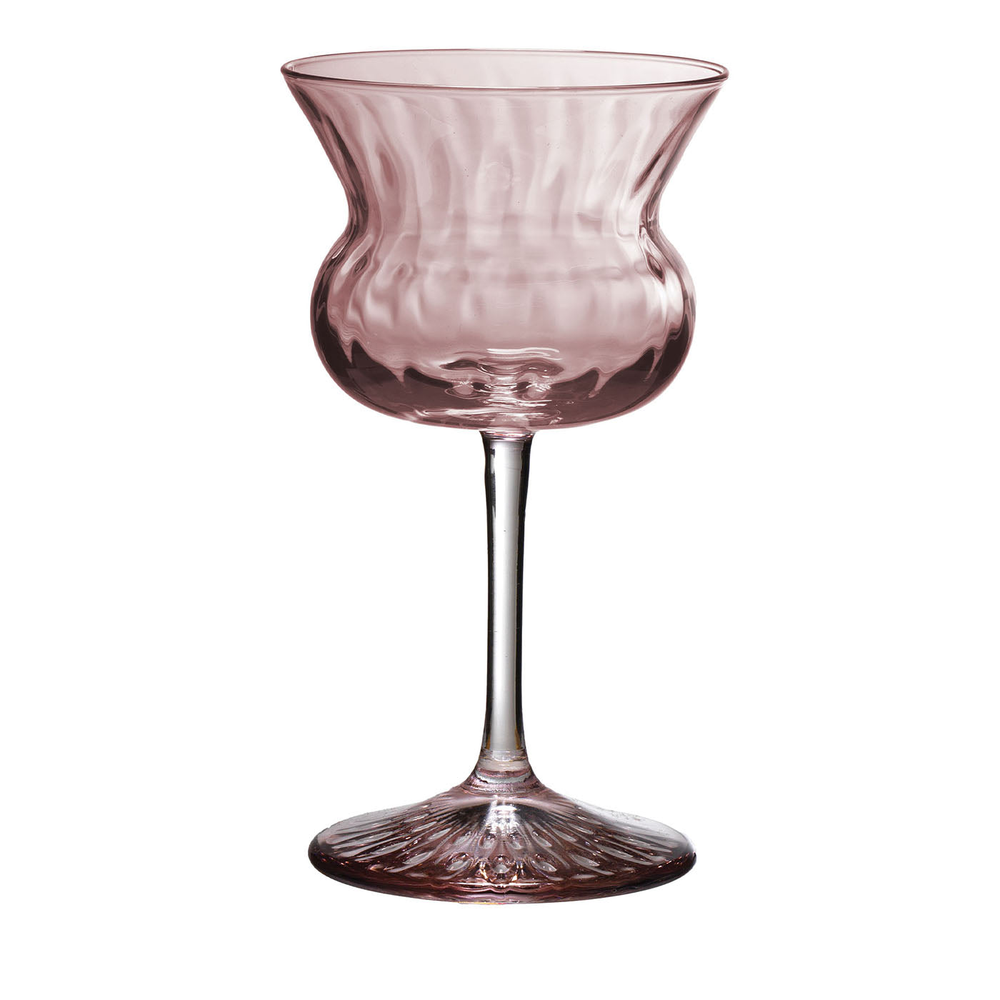 Set di 6 Bicchieri da Cocktail Decorati a Mano Tulipa Rosa