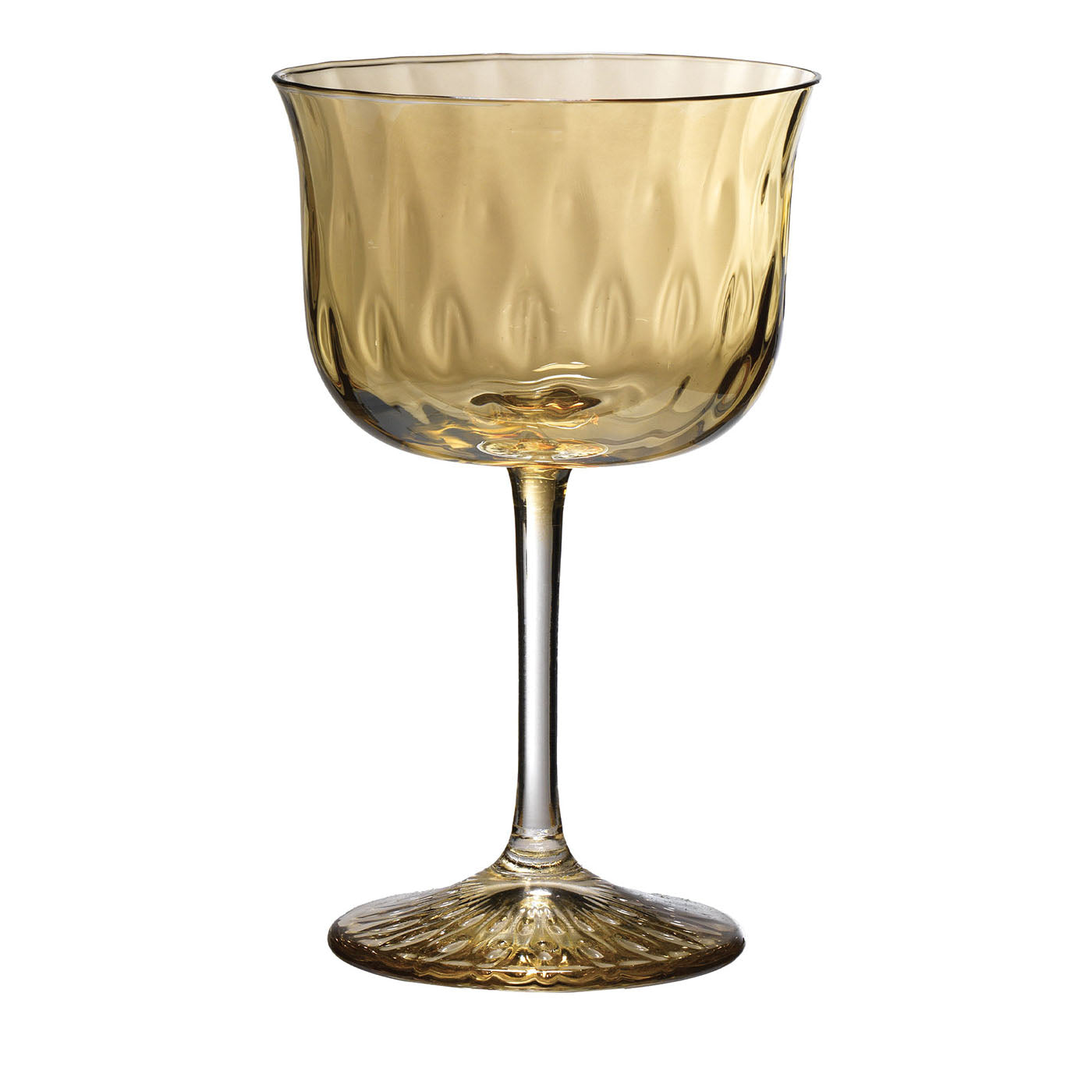 Set di 6 bicchieri da vino Tulipa gialli decorati a mano