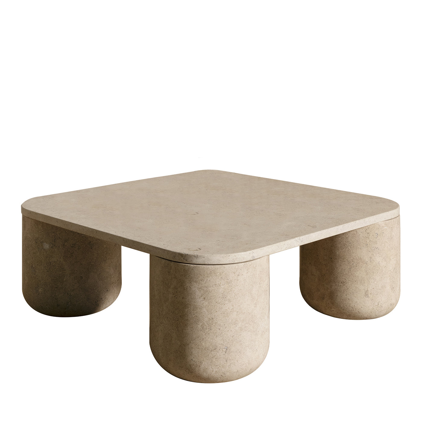 Tavolino da caffè in marmo beige Porto Square