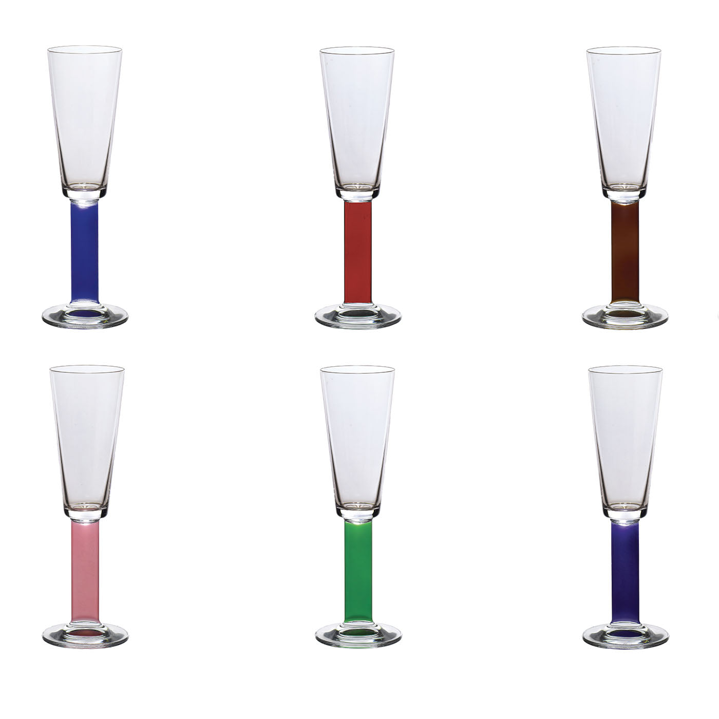 Set di 6 Flute di Champagne in Cristallo Milano
