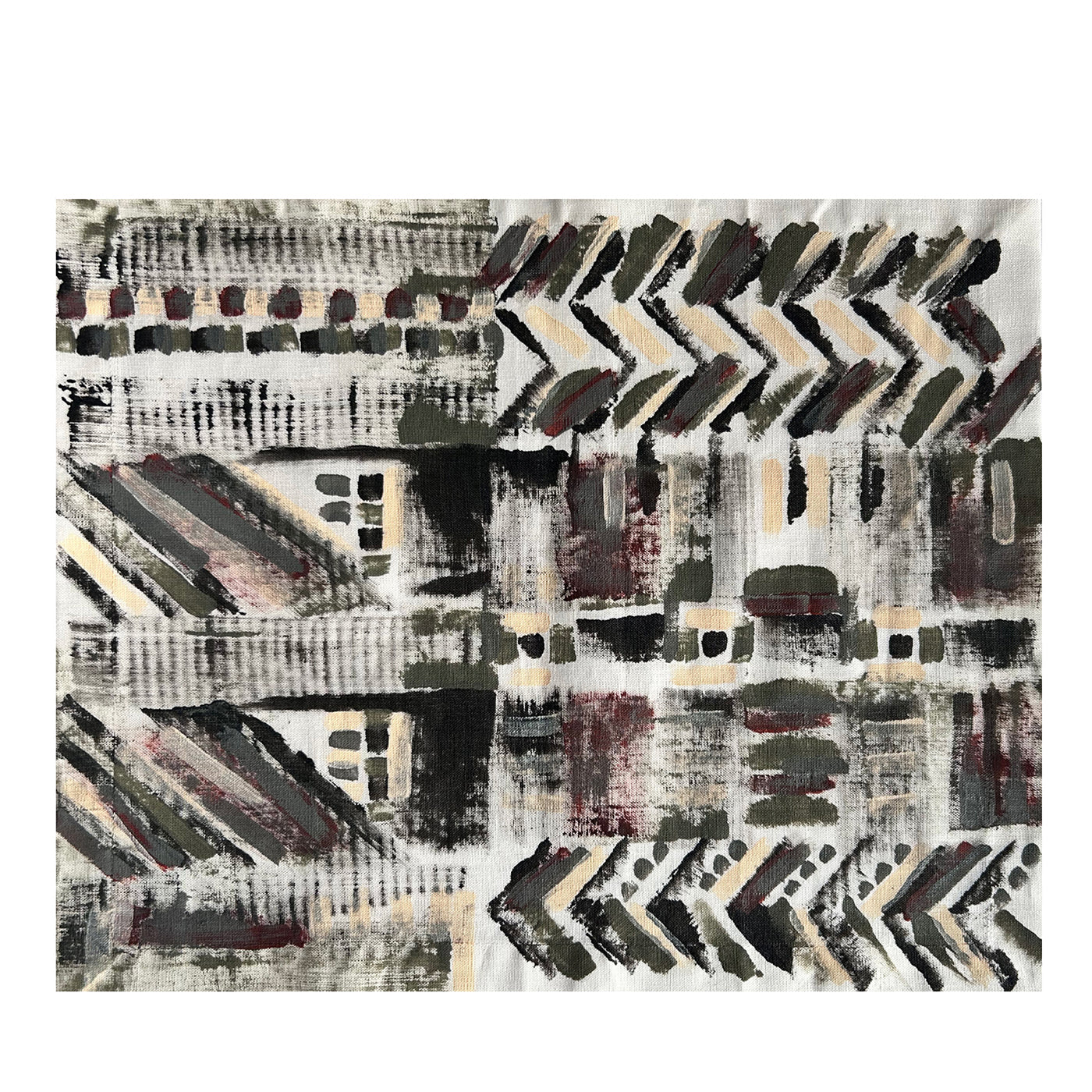 Tovaglietta astratta dipinta a mano Autumn Shades No. 5