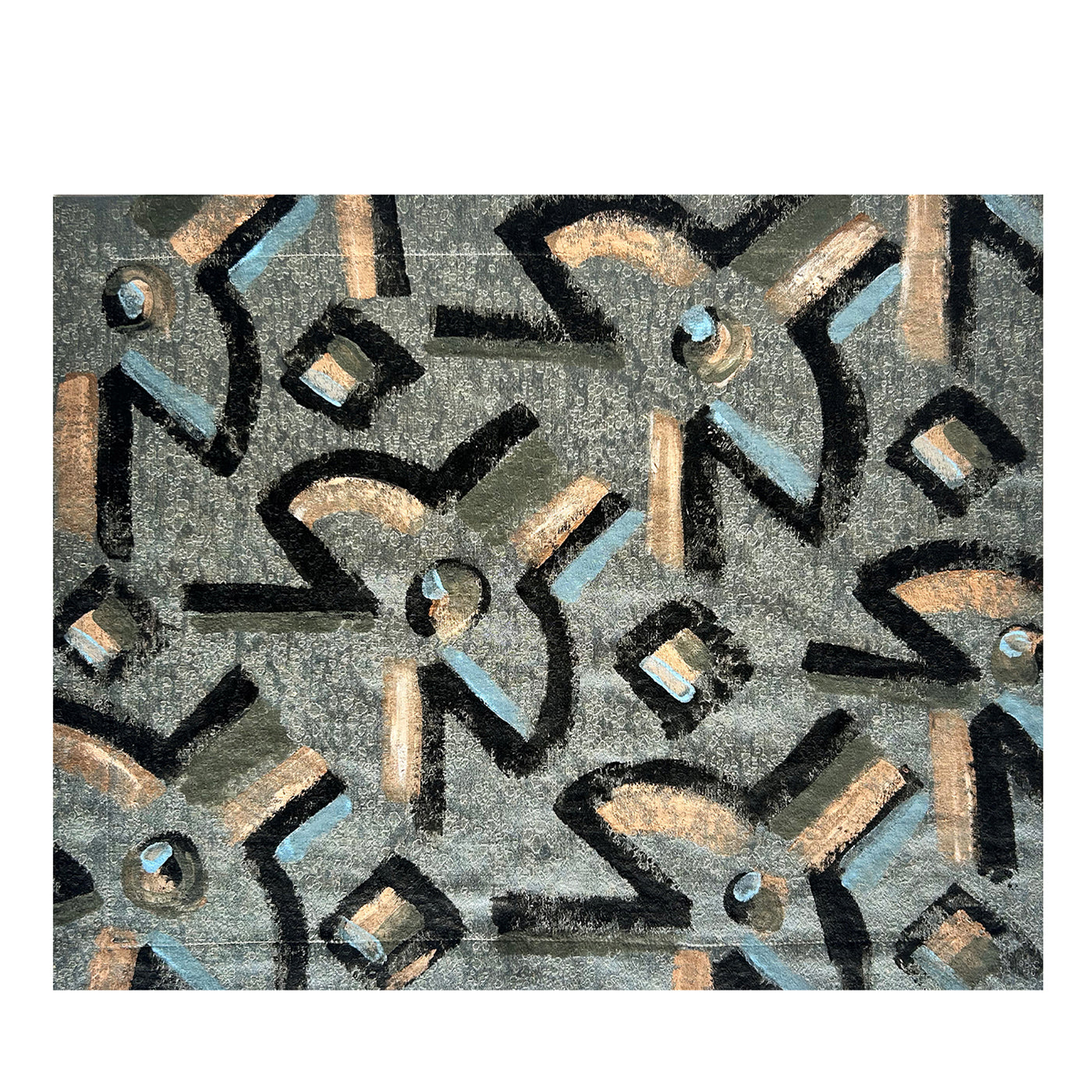 Tovaglietta astratta dipinta a mano della Collezione Canvas No. 6