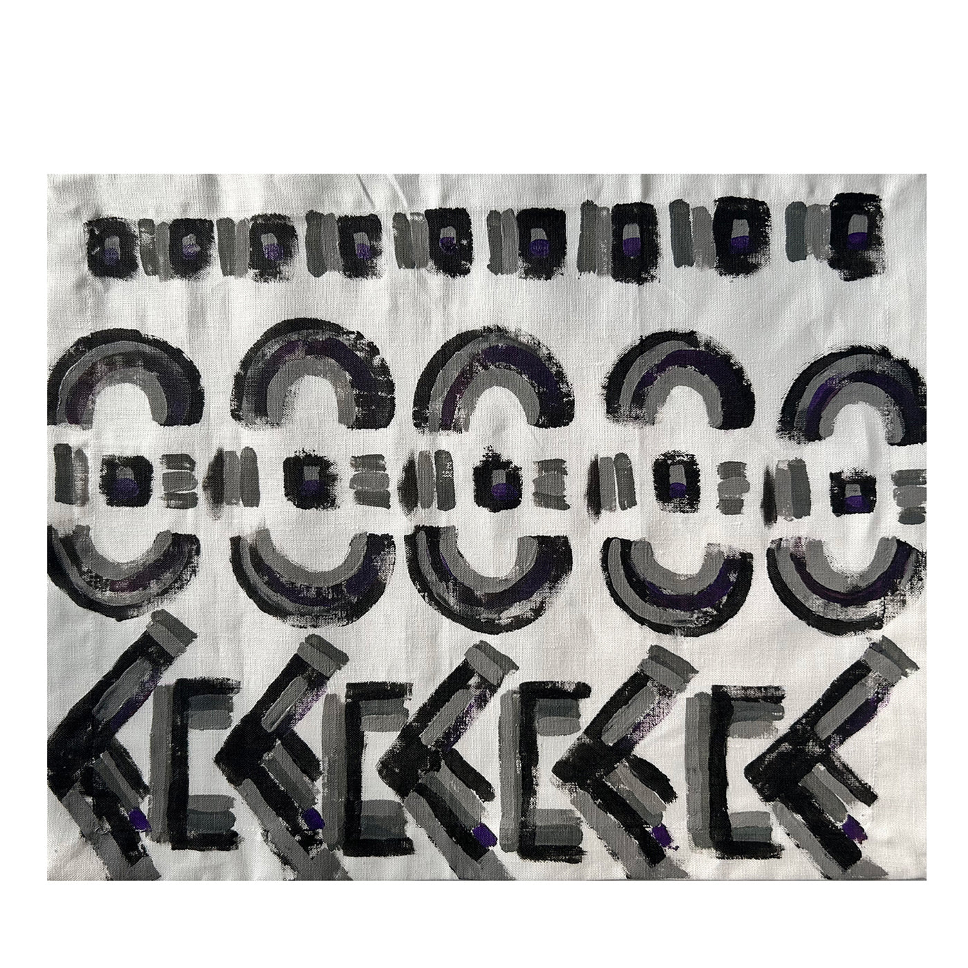 Tovaglietta astratta dipinta a mano Autumn Shades No. 8