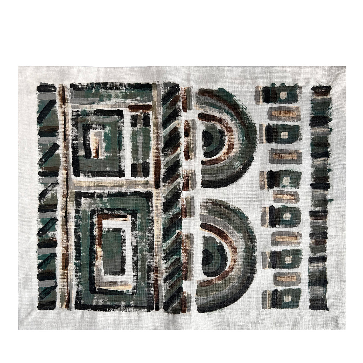 Tovaglietta Astratta Dipinta a Mano Autumn Shades No. 9