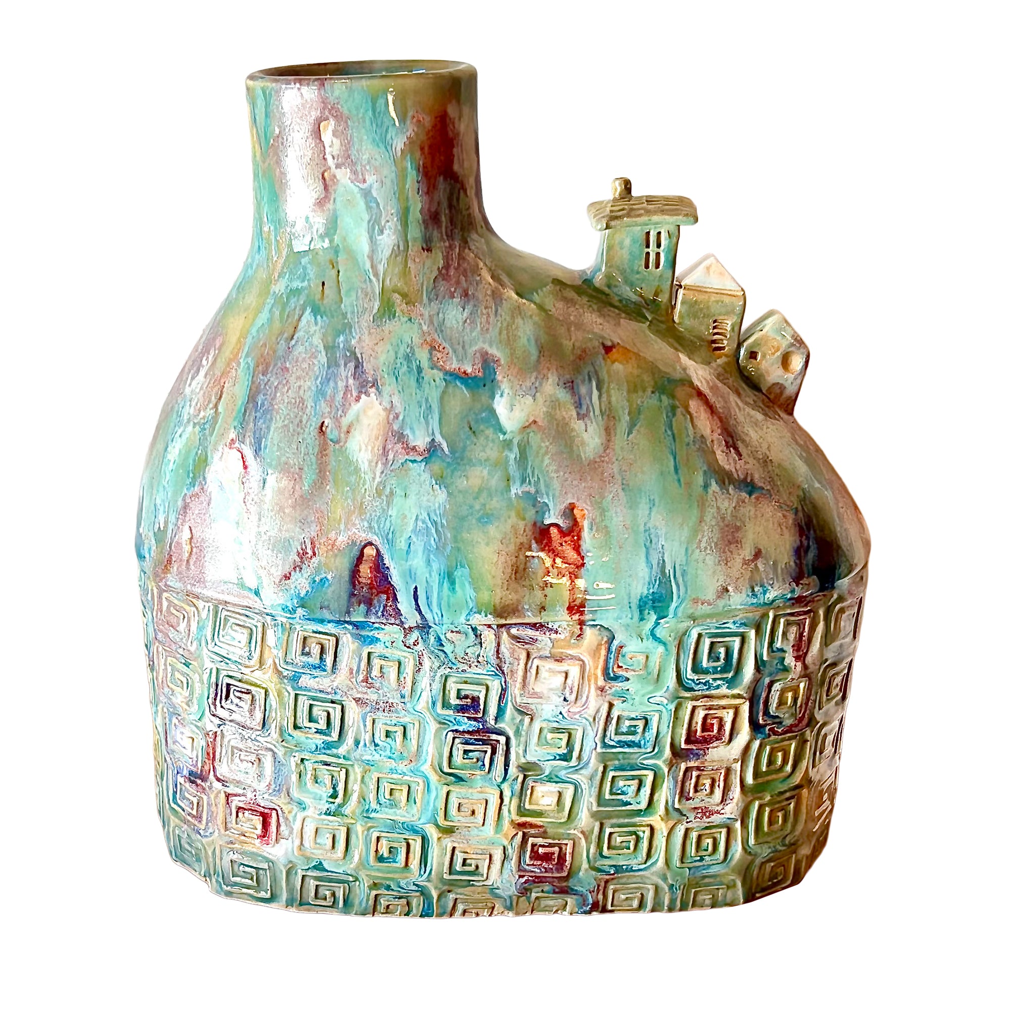 Vaso Texture Iridescente in Ceramica della Collezione Micromondo