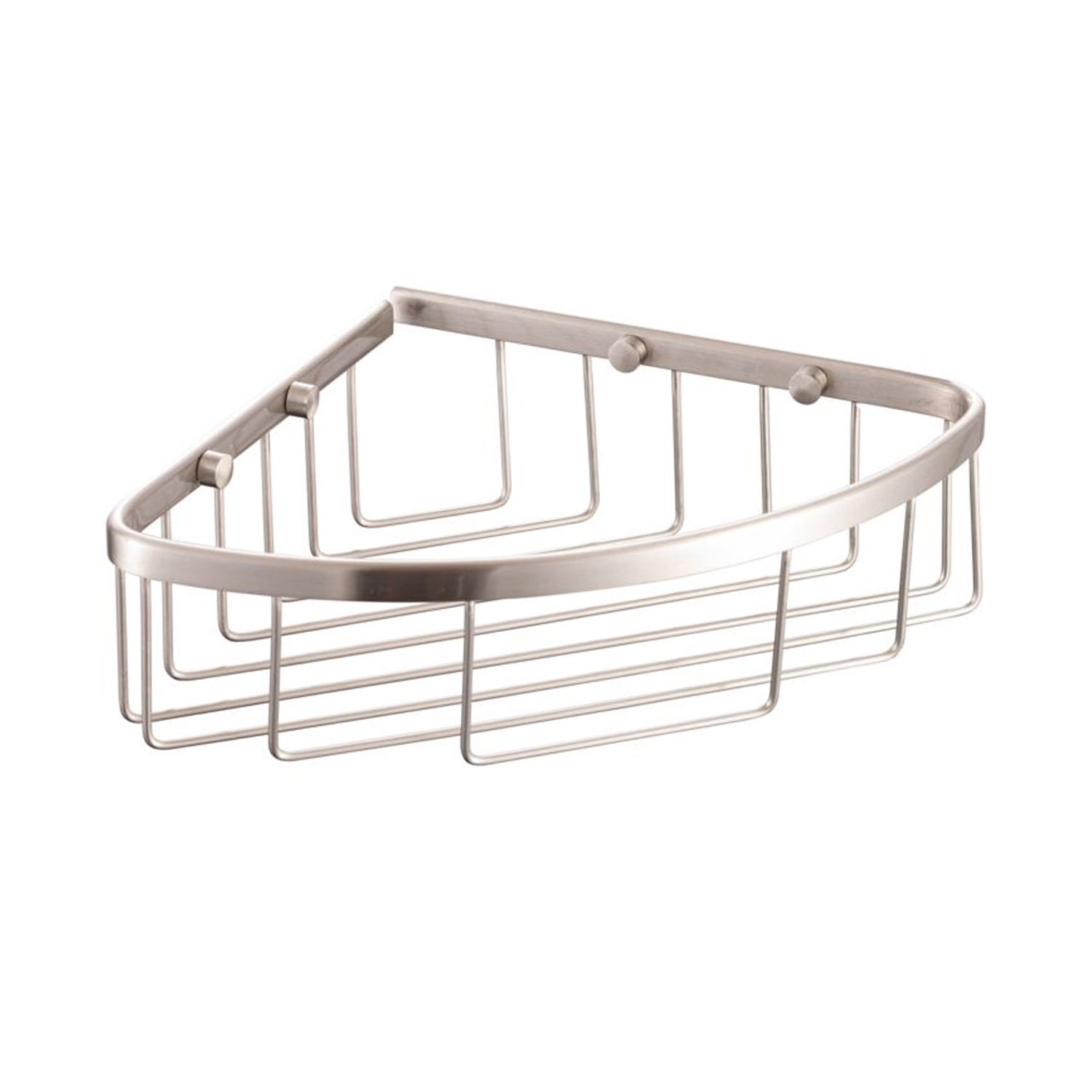 Angoliera porta oggetti in ottone h70mm nichel spazzolato