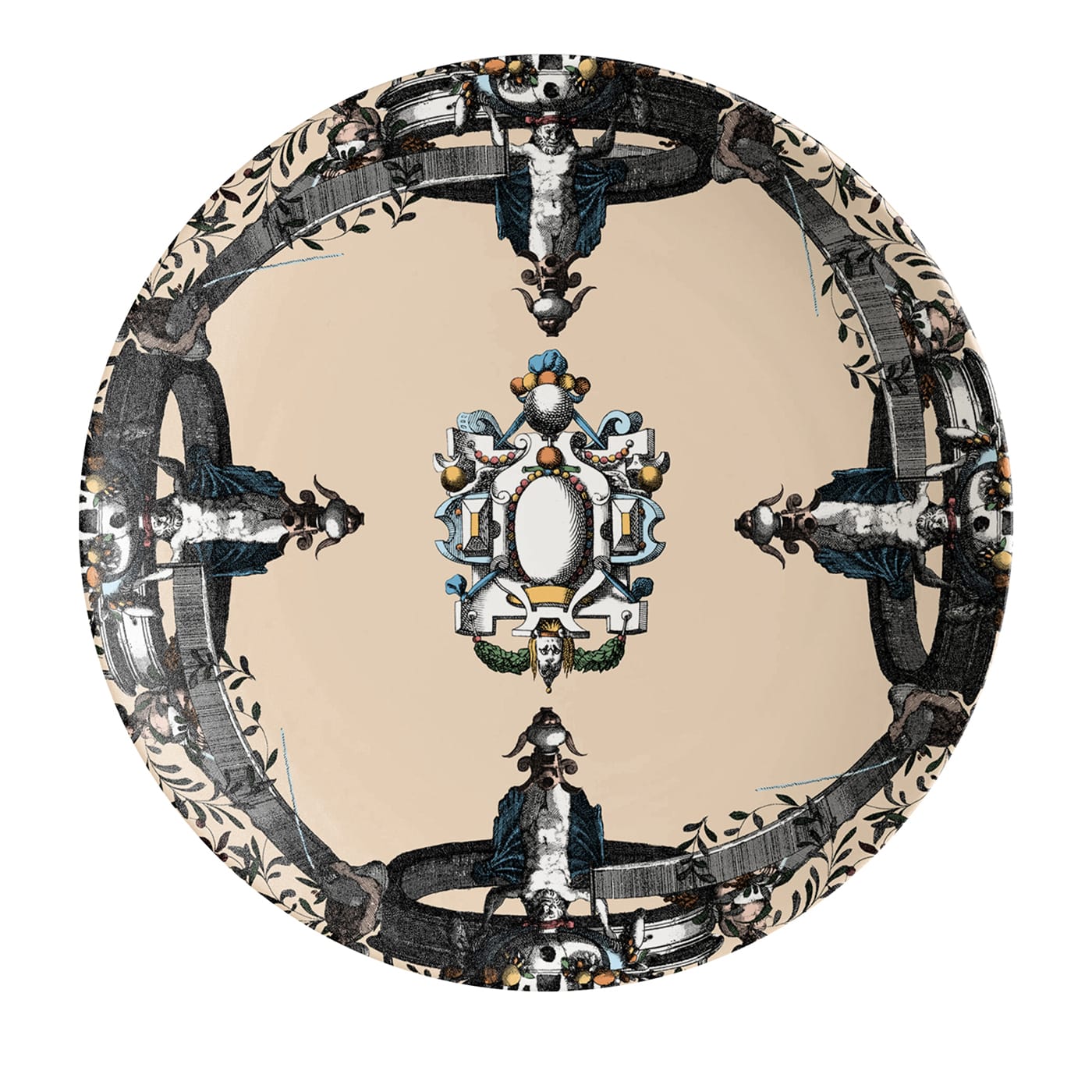 Pompei 2 piatti dessert in porcellana con disegno geometrico #3