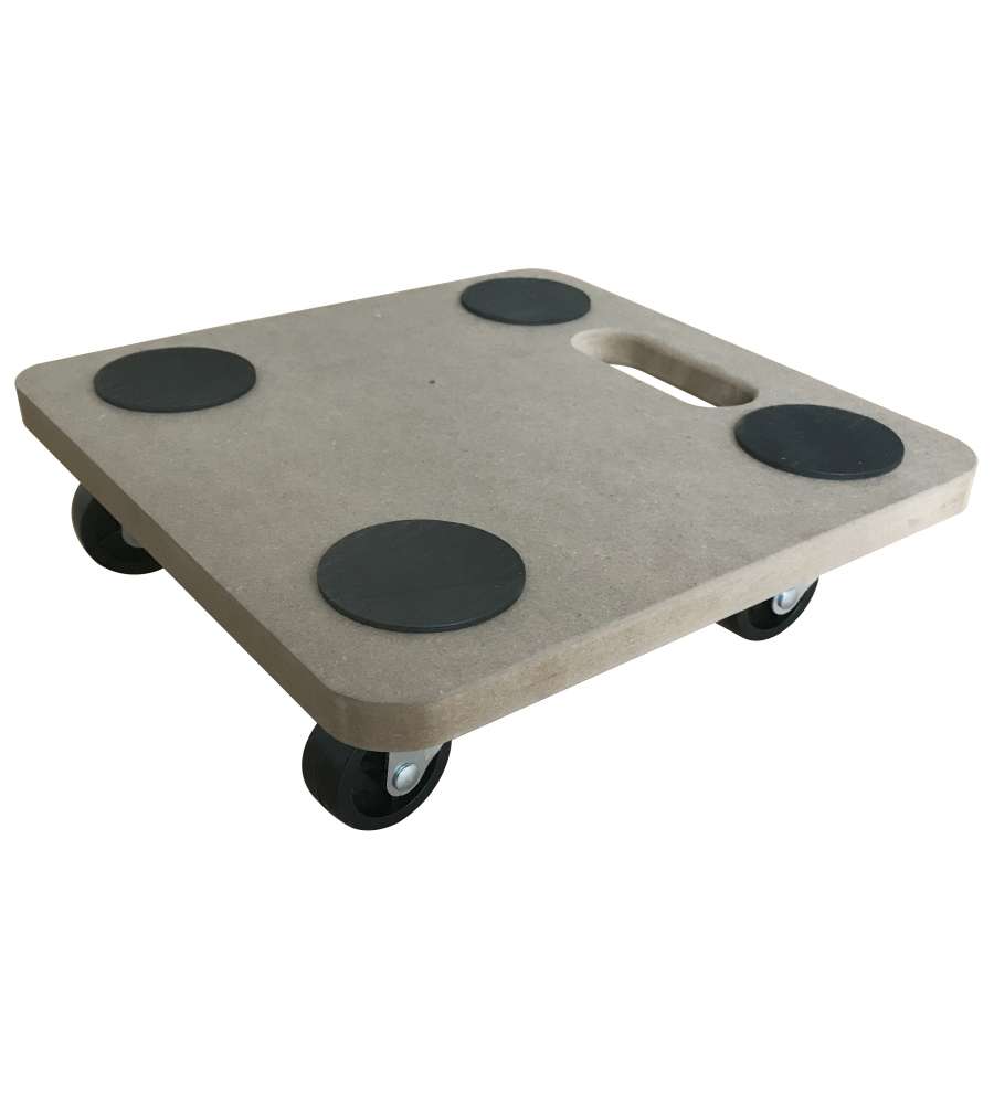 Carrellino Porta Oggetti MDF - 29x29 cm - Con Ruote