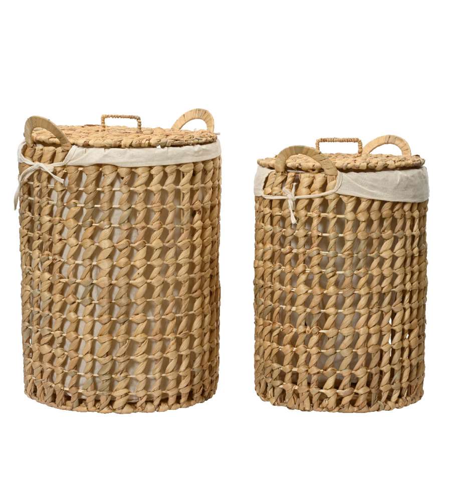 Cesta portabiancheria con coperchio naturale 48h