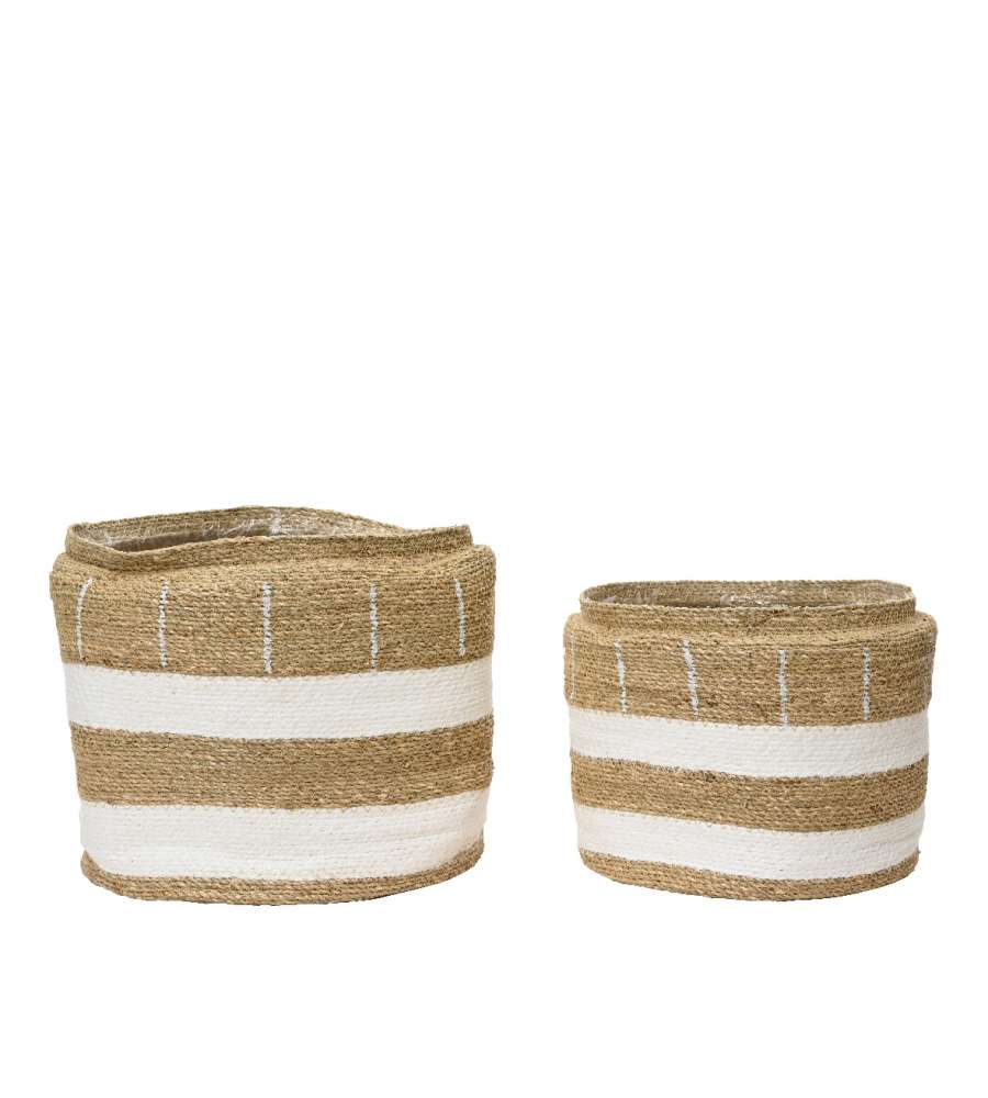 Cesta portavaso naturale bianco piccola