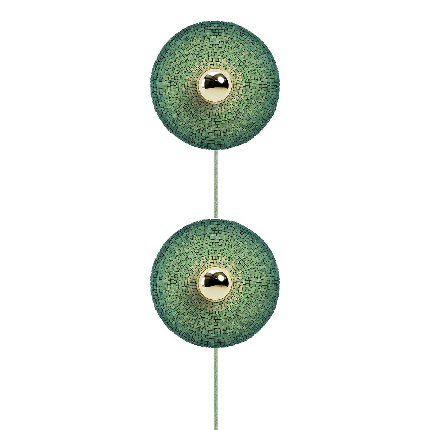 Do Oci Plugged Set di 2 lampade da parete a mosaico verde