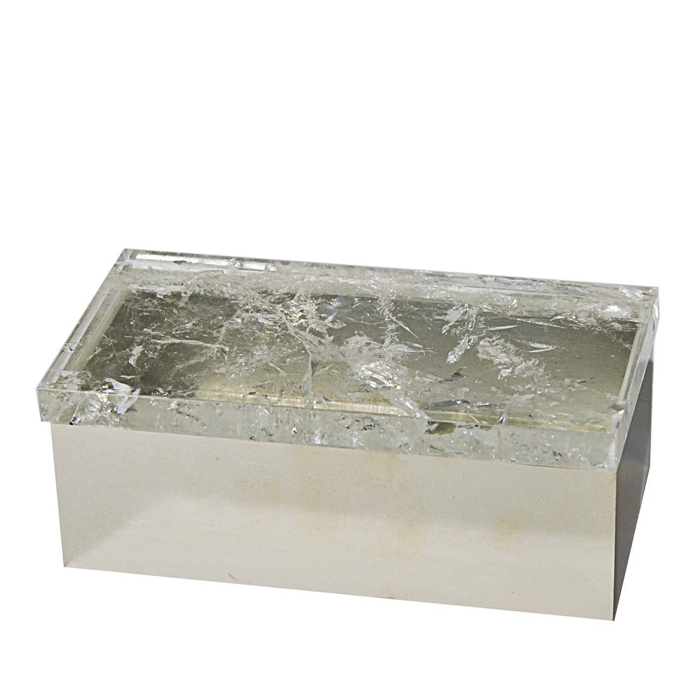 Scatola in ottone di quarzo ialino