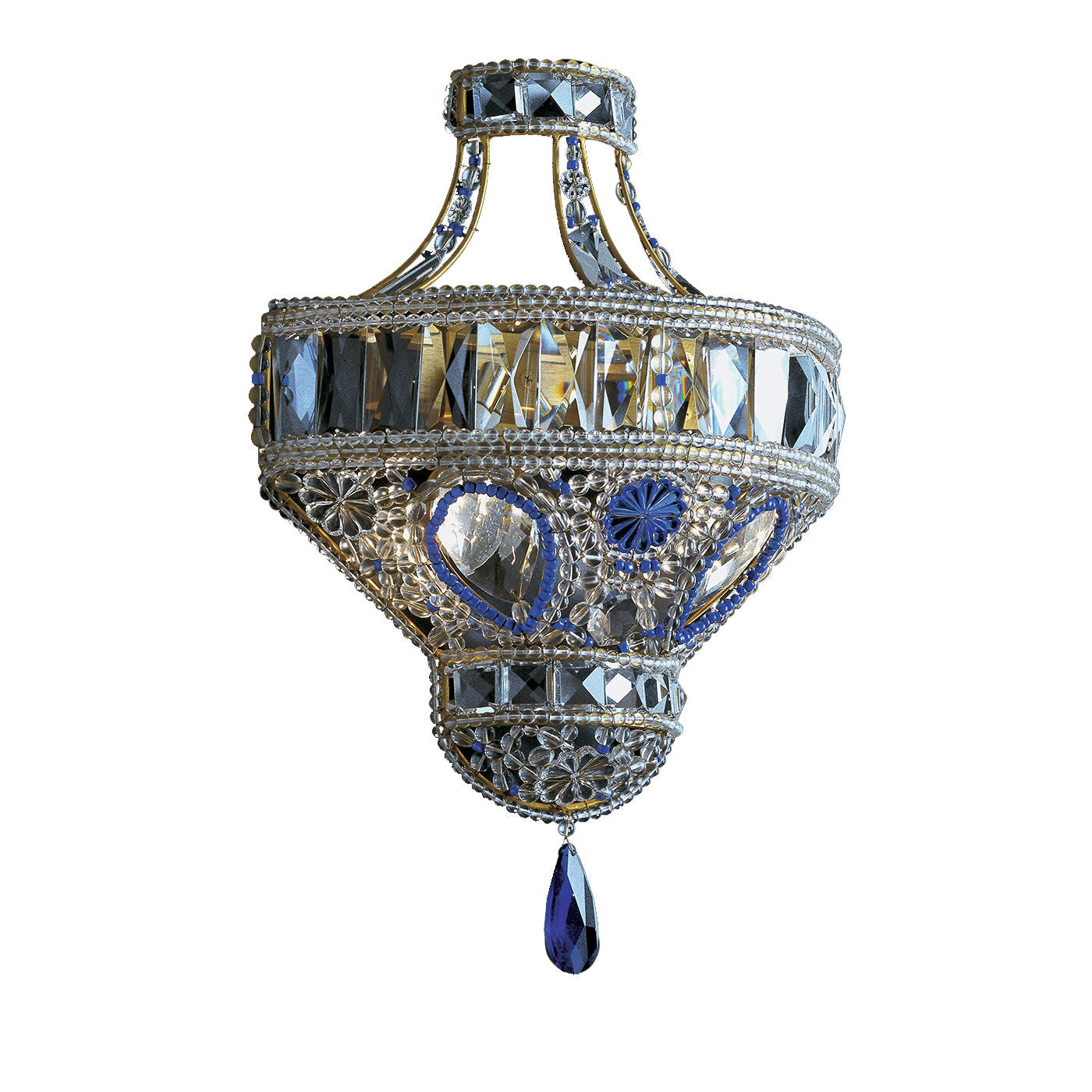 Sconce di cristallo blu