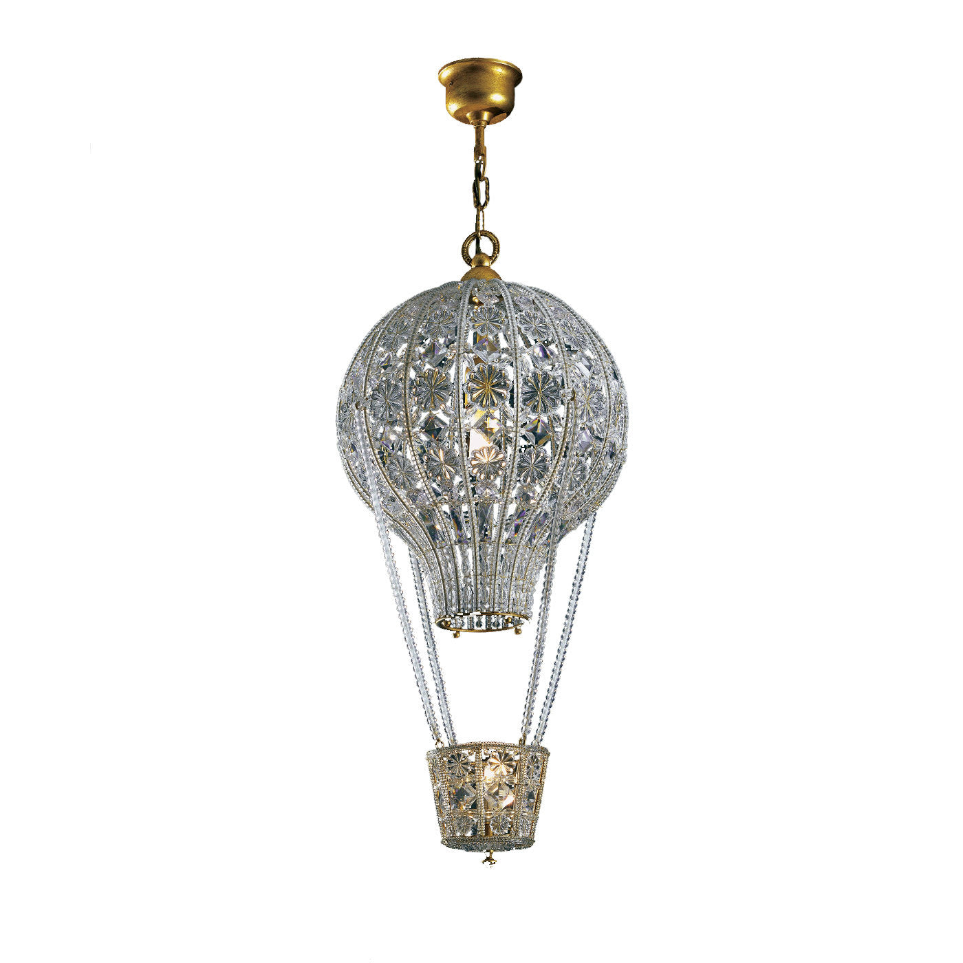 Lampadario di cristallo a forma di mongolfiera