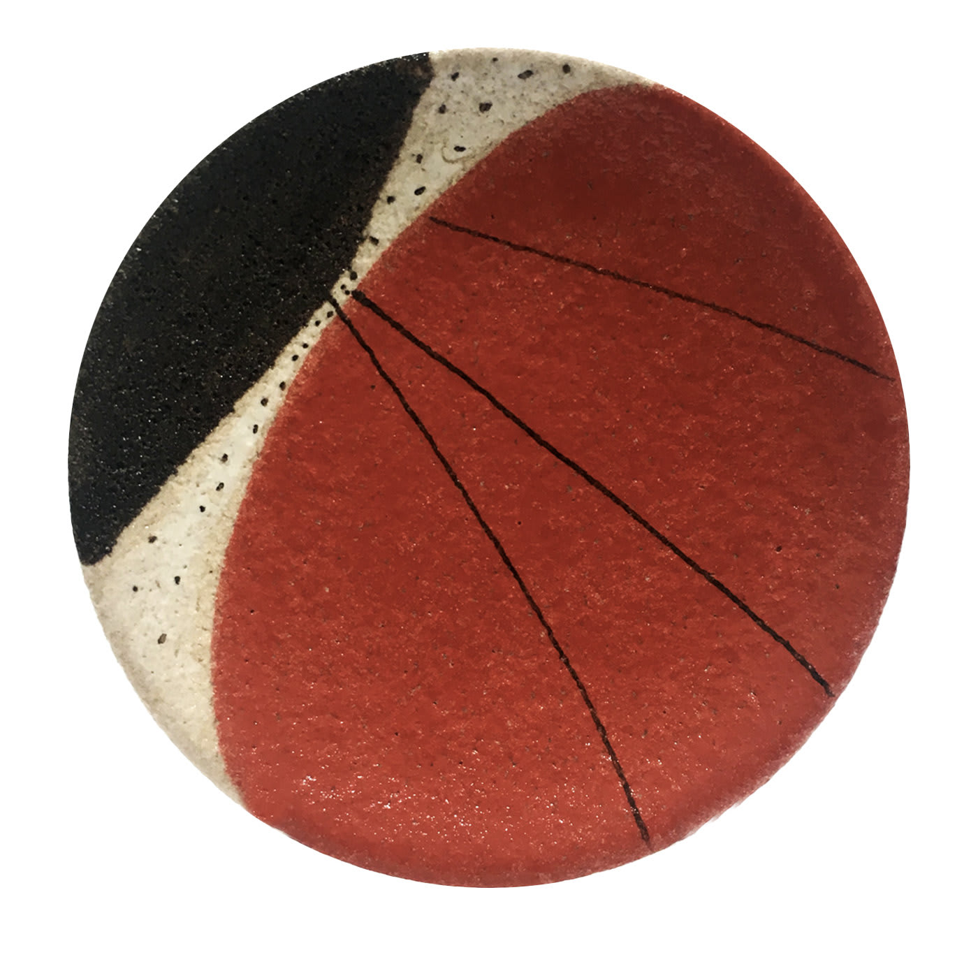 Piatto Segno nero e rosso