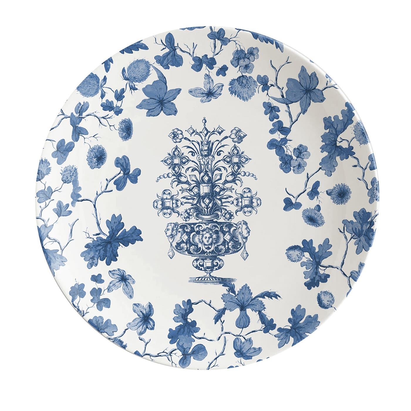 Set di 2 piatti da pane in porcellana Garden Of Eden con piccolo vaso blu #2