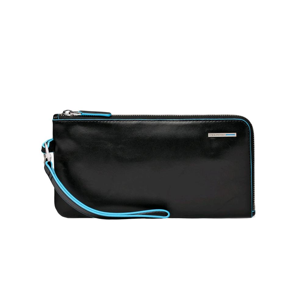 PIQUADRO							 							POCHETTE DA POLSO BLUE SQUARE